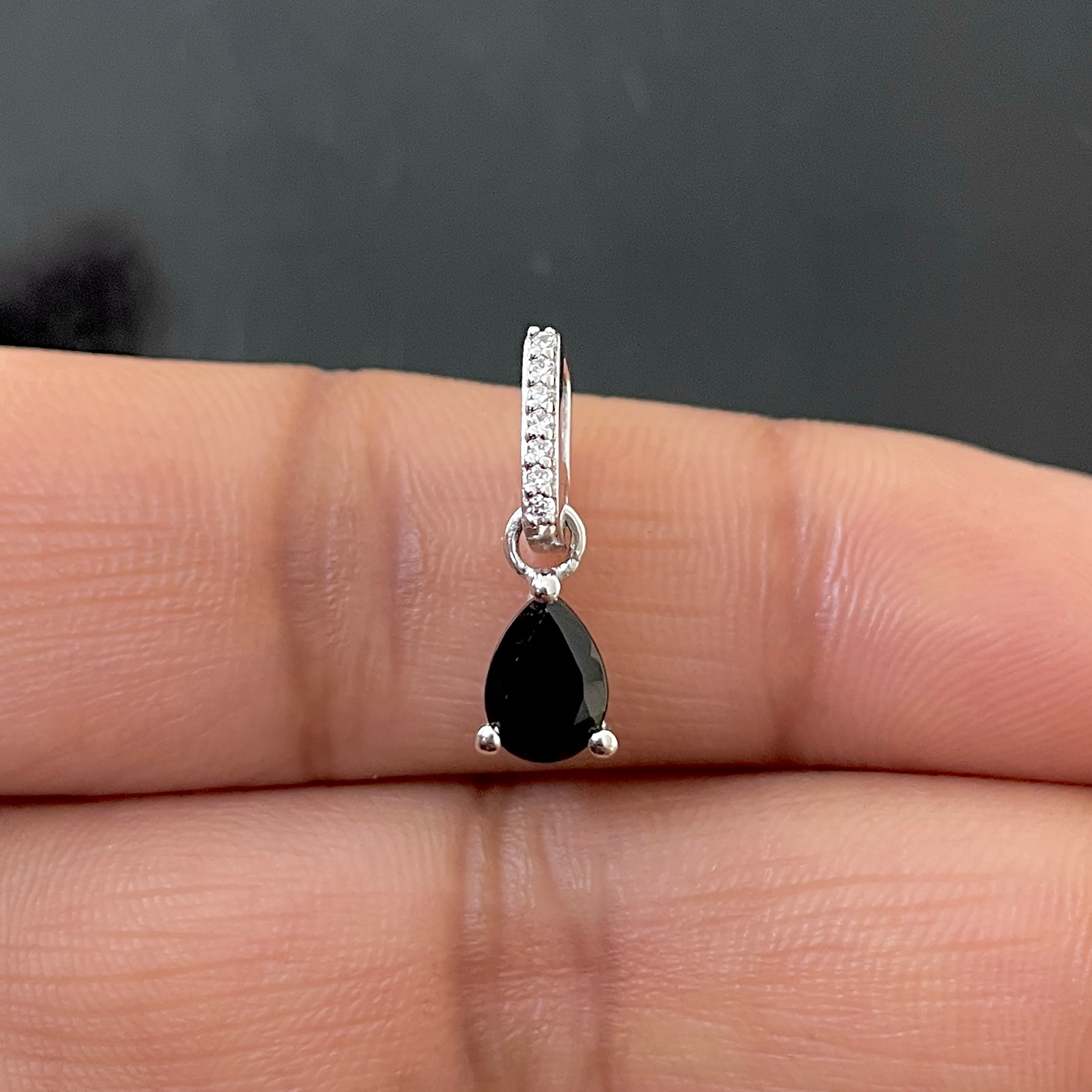 Black Tourmaline & White Topaz Pendant-(BLS-SP-1165.)