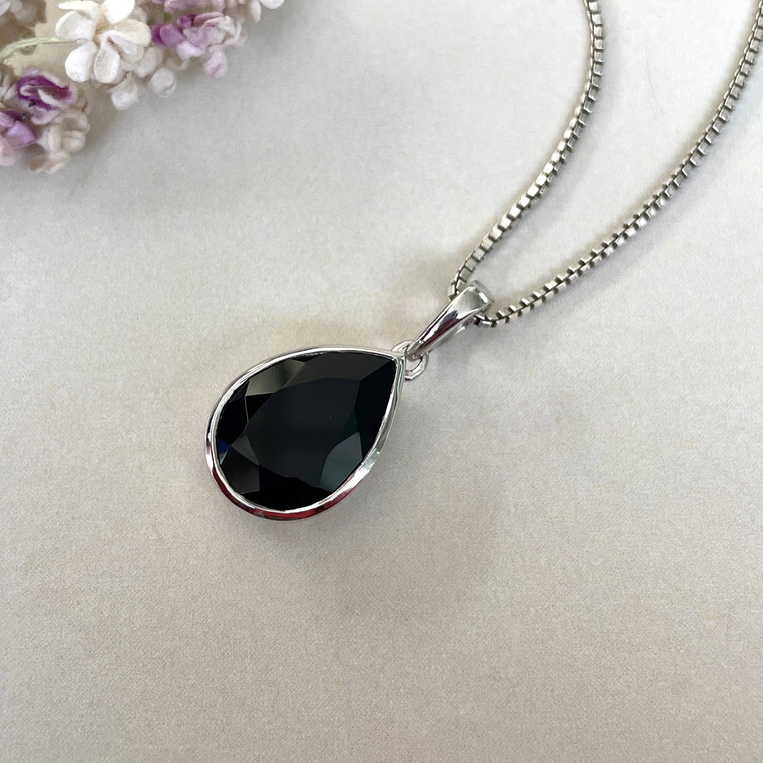 Black Tourmaline Pendant-(BLS-SP-454.)