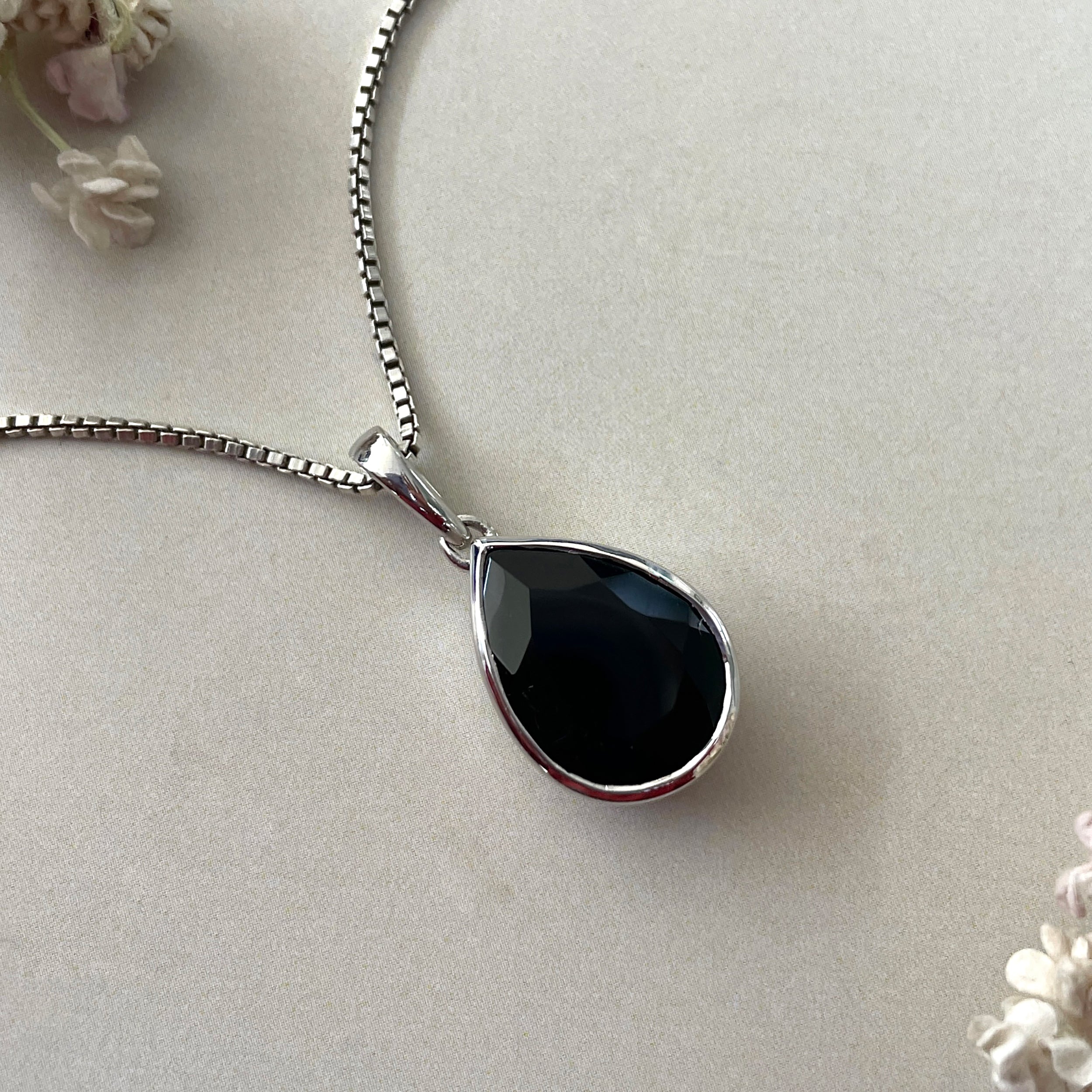 Black Tourmaline Pendant-(BLS-SP-454.)