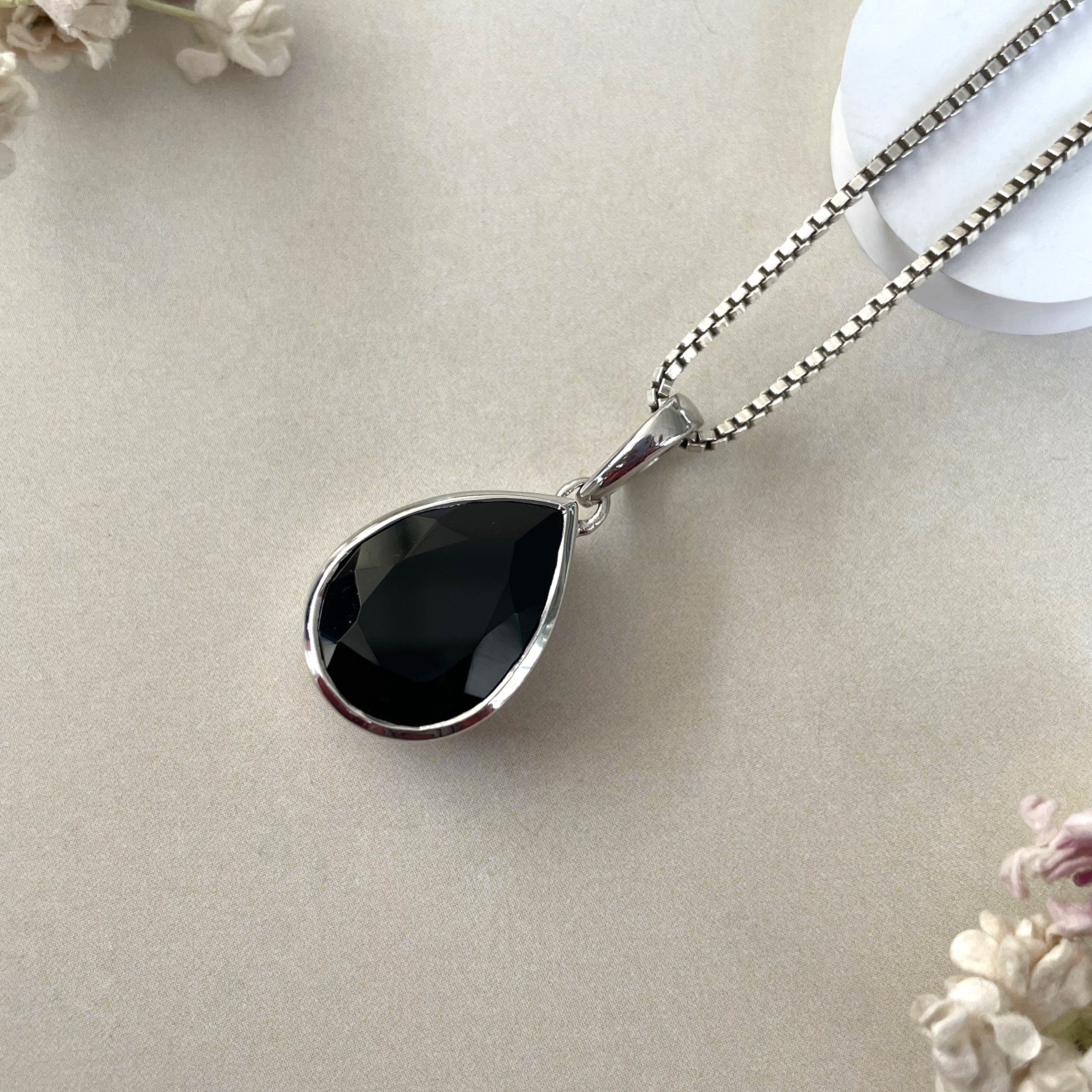 Black Tourmaline Pendant-(BLS-SP-454.)