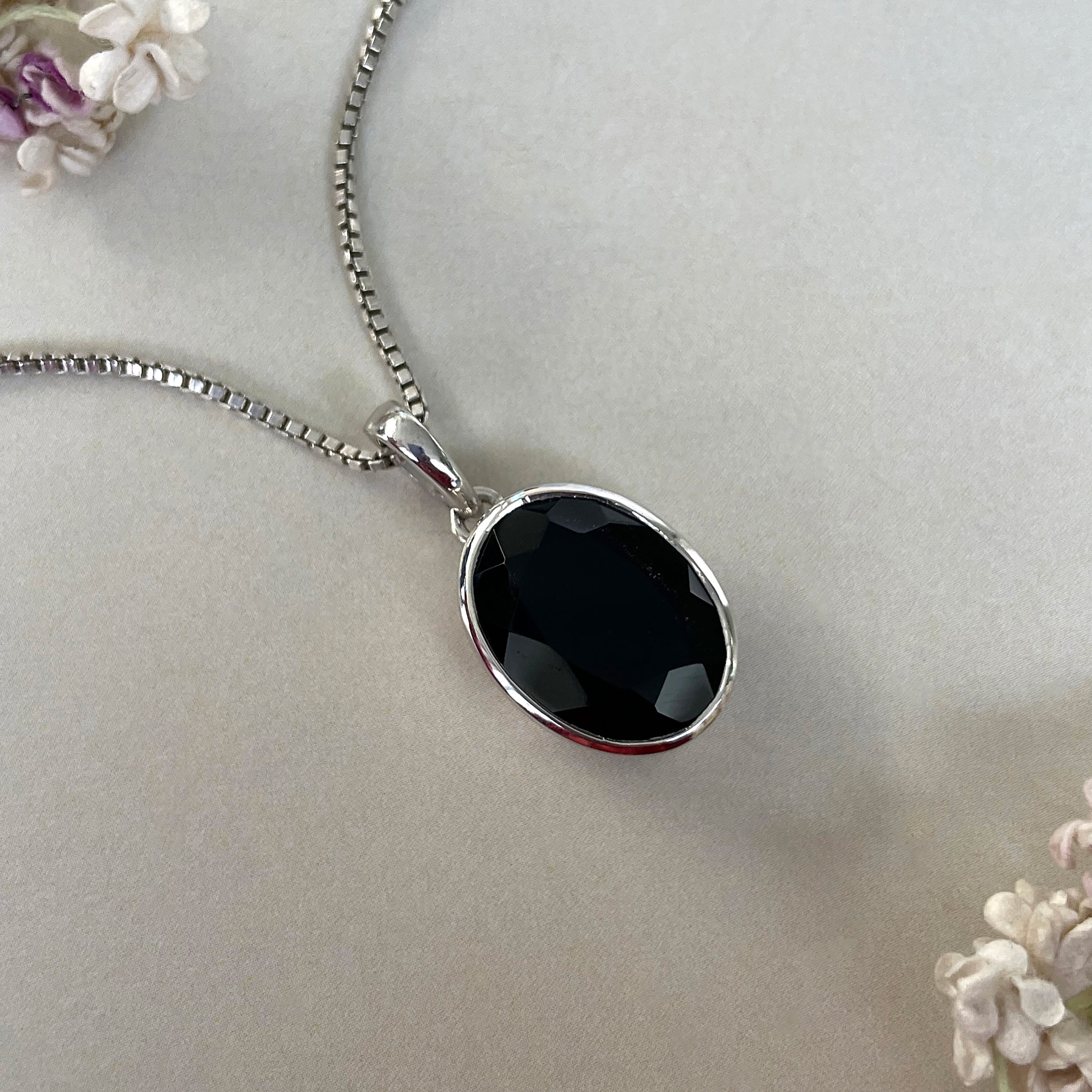Black Tourmaline Pendant-(BLS-SP-458.)