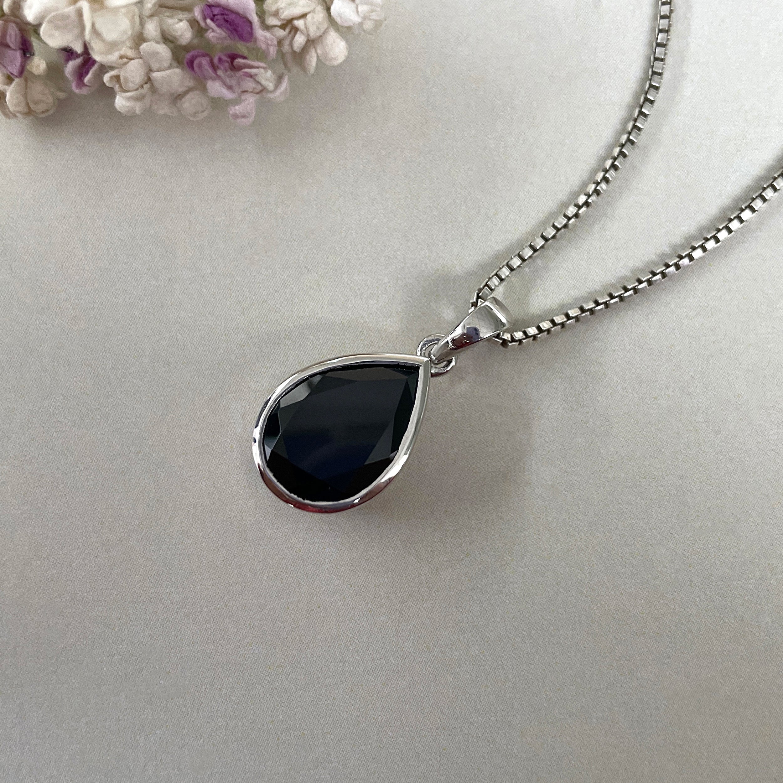 Black Tourmaline Pendant-(BLS-SP-463.)