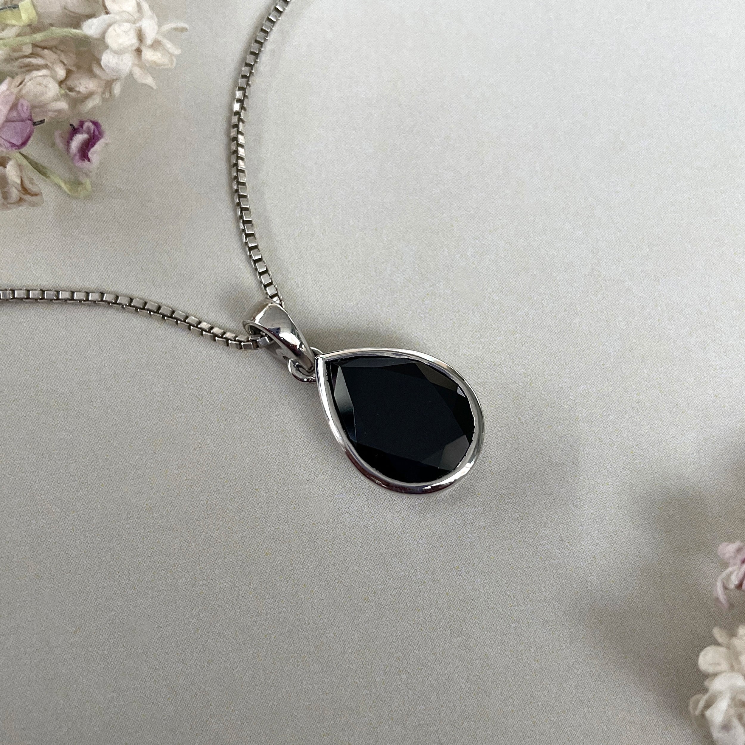 Black Tourmaline Pendant-(BLS-SP-463.)