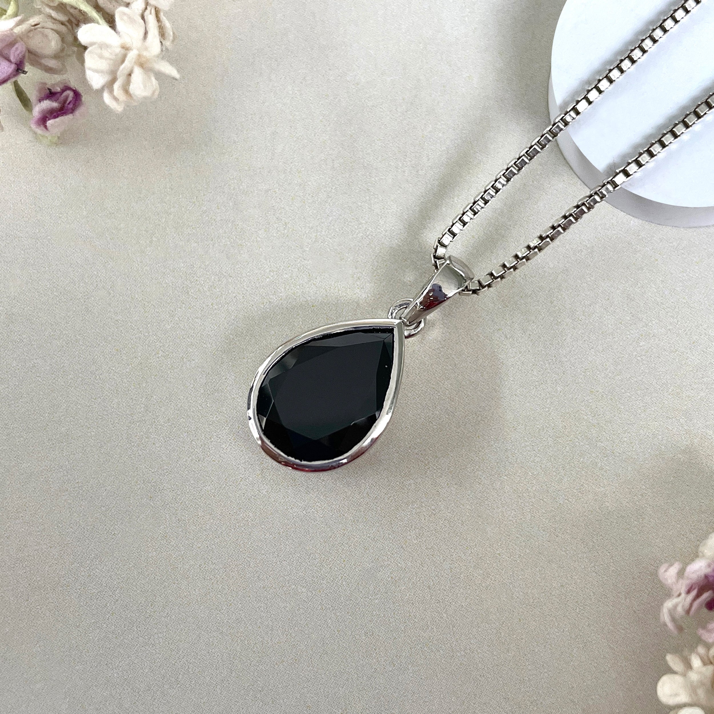 Black Tourmaline Pendant-(BLS-SP-463.)