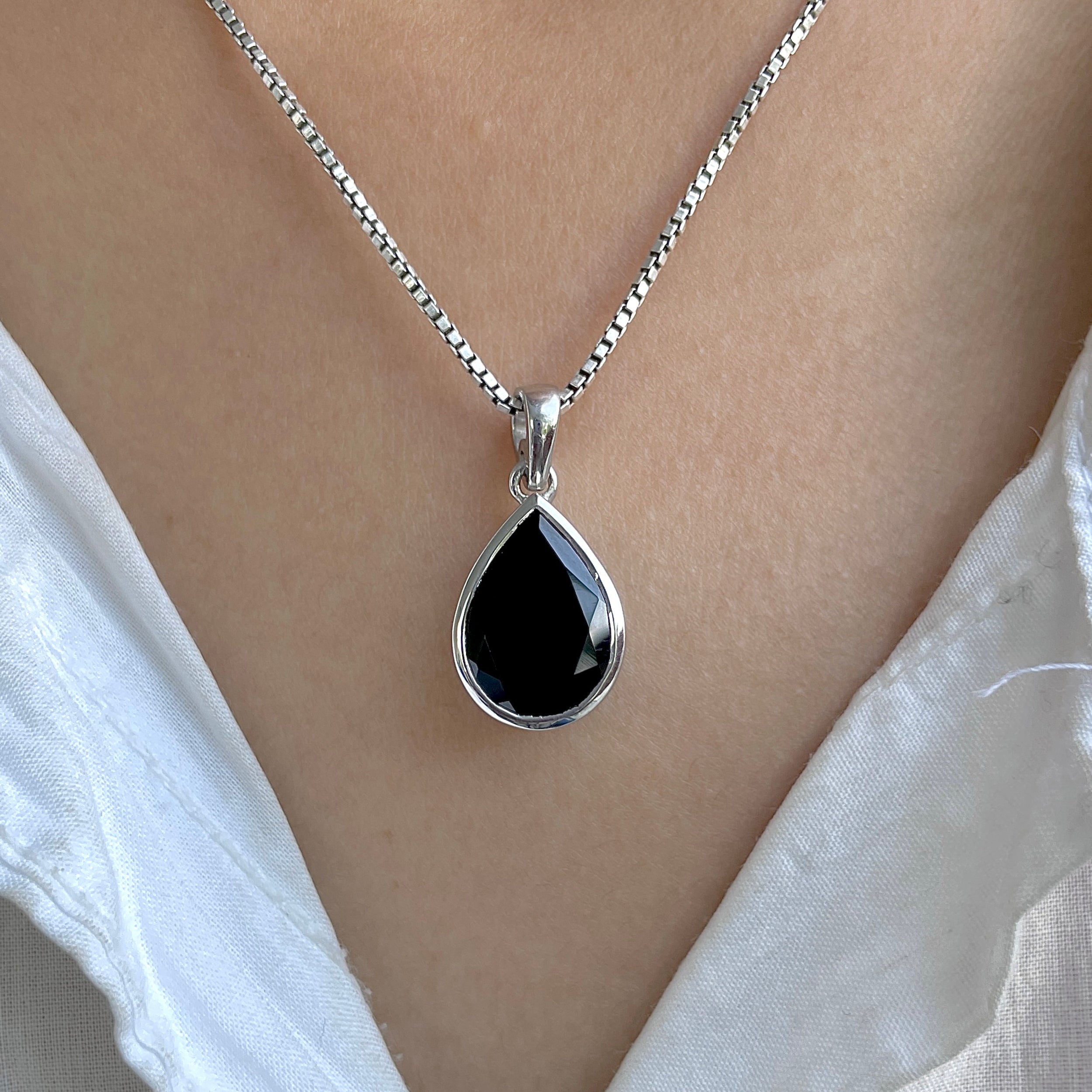 Black Tourmaline Pendant-(BLS-SP-463.)