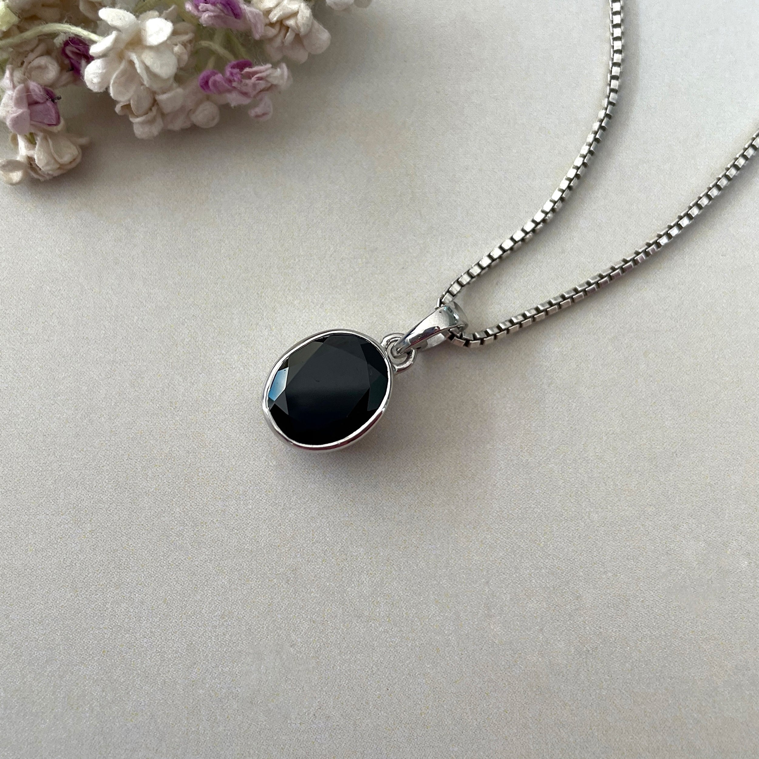 Black Tourmaline Pendant-(BLS-SP-466.)