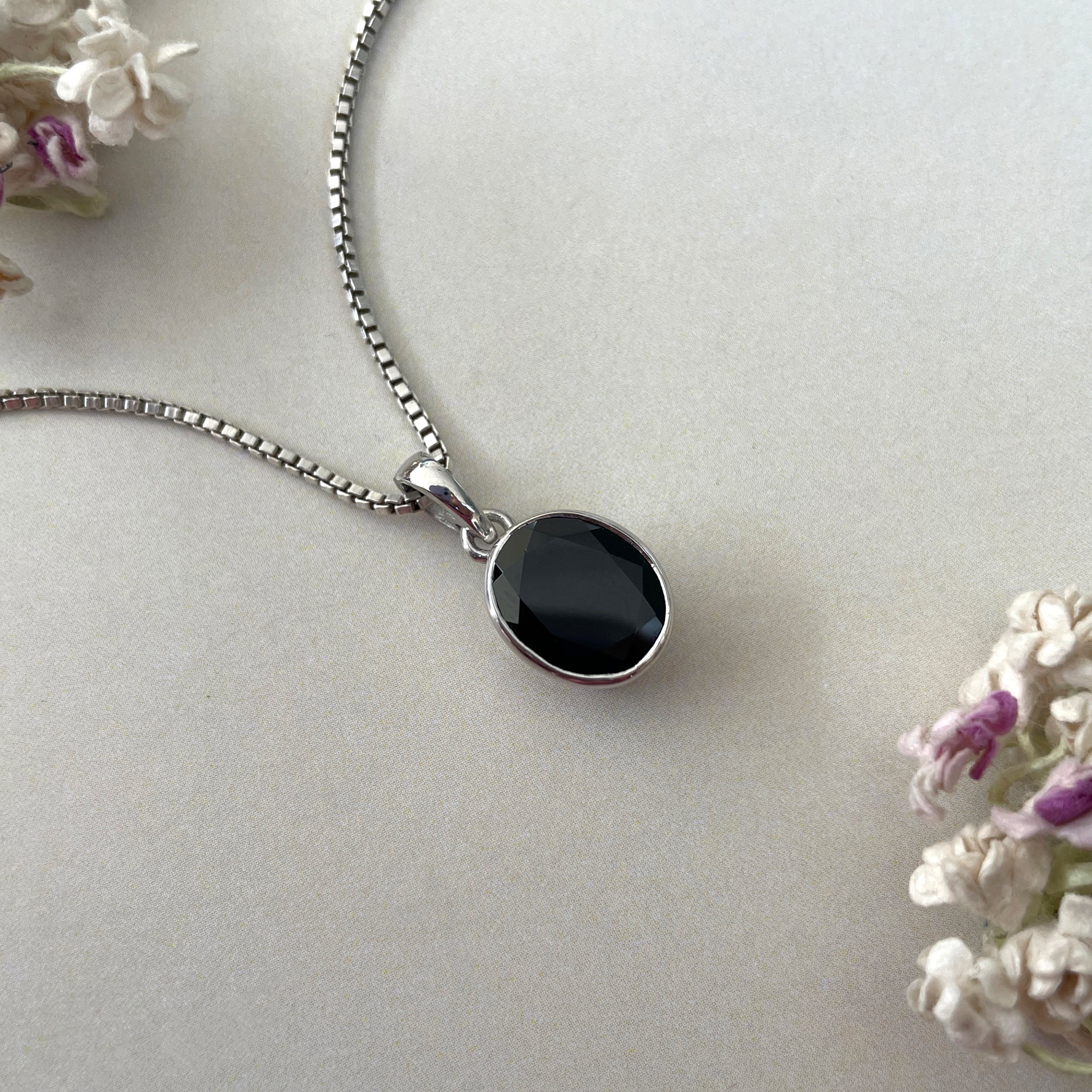 Black Tourmaline Pendant-(BLS-SP-466.)