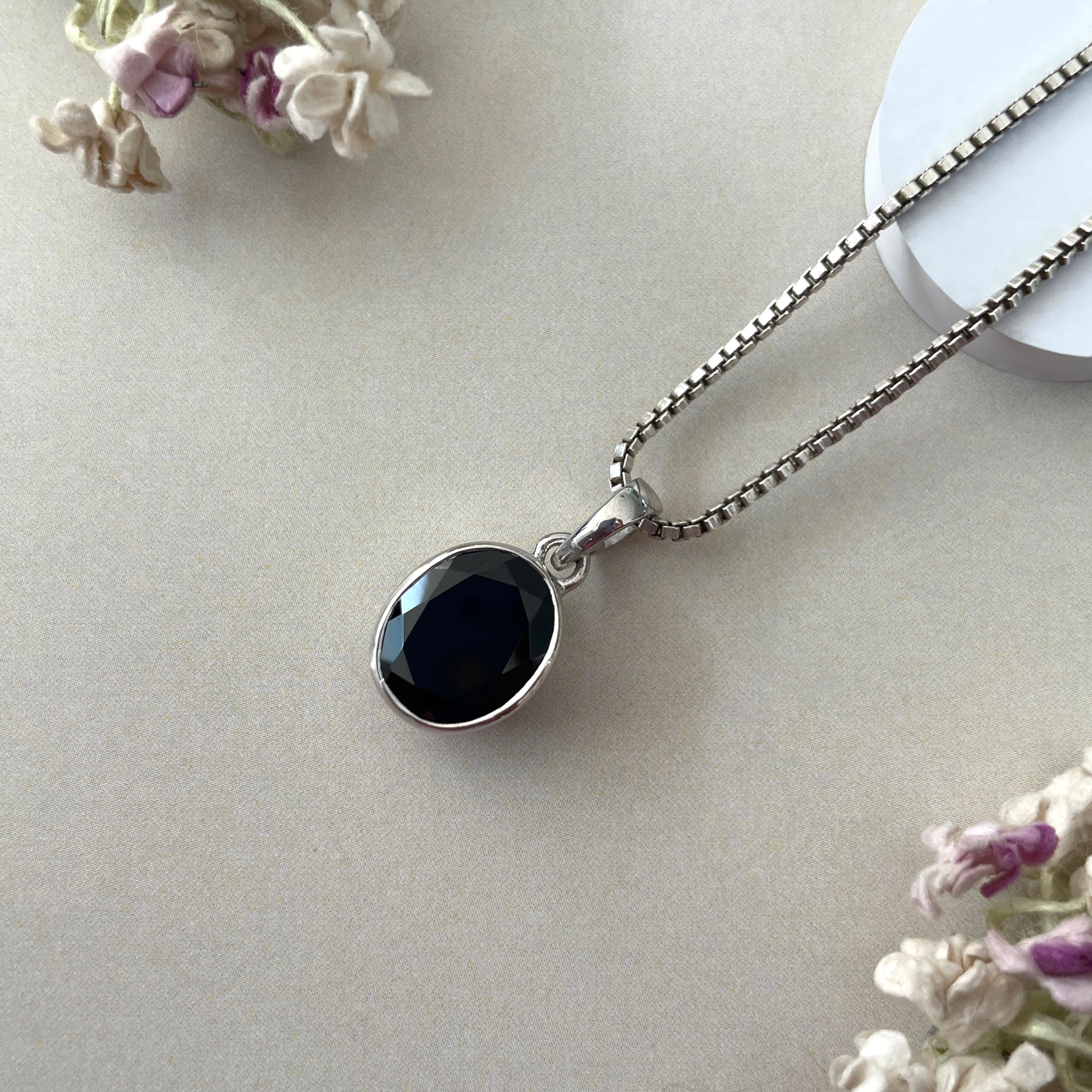 Black Tourmaline Pendant-(BLS-SP-466.)