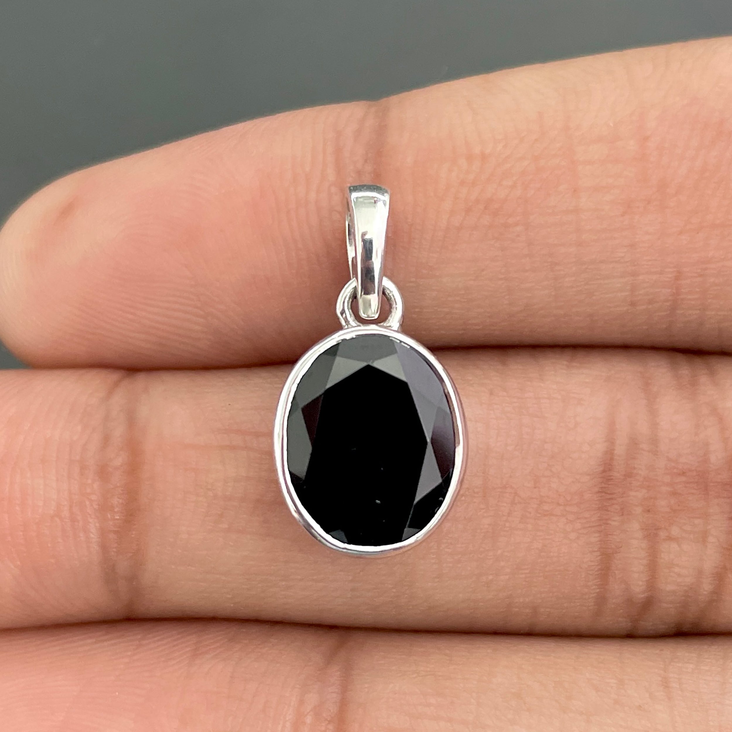 Black Tourmaline Pendant-(BLS-SP-466.)