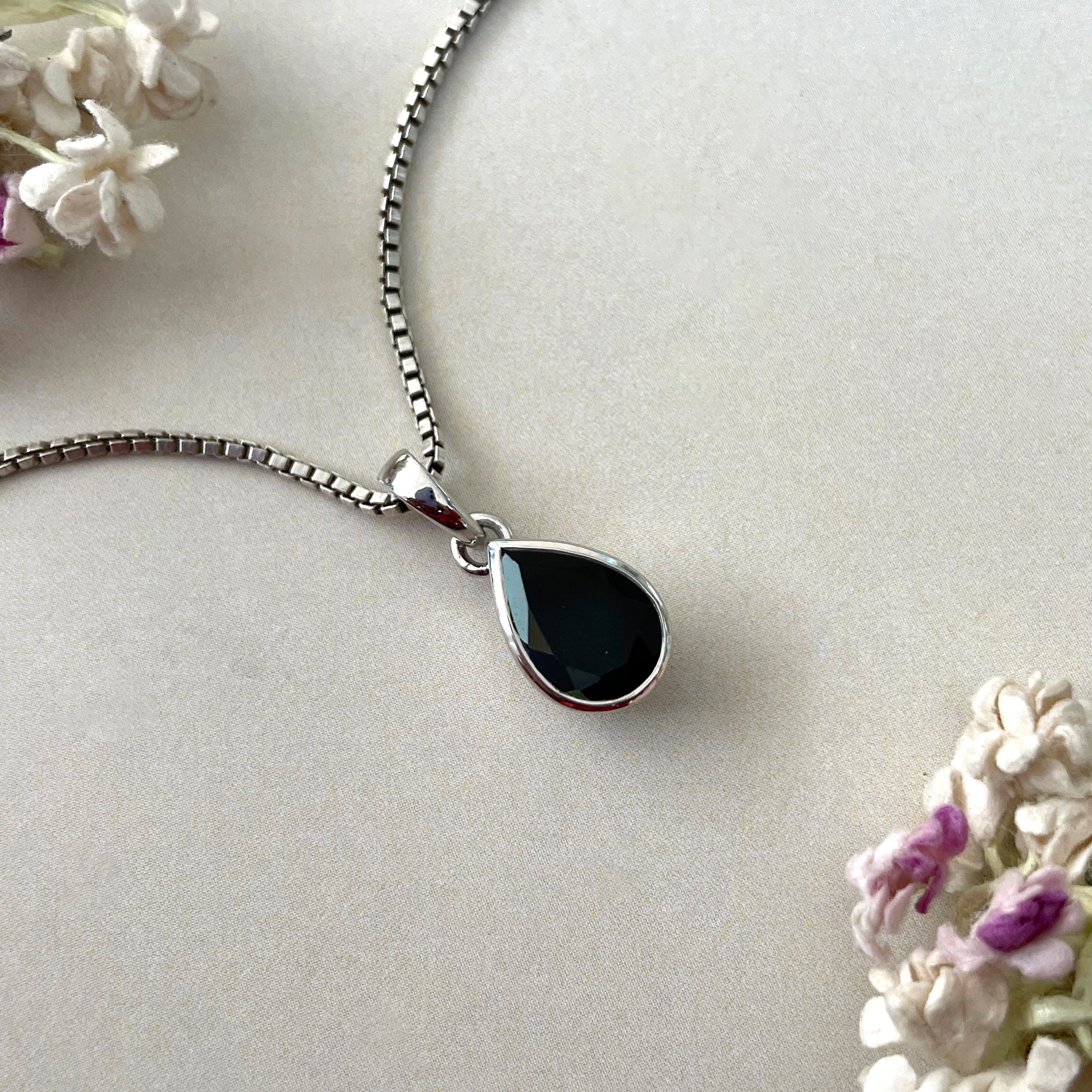 Black Tourmaline Pendant-(BLS-SP-468.)