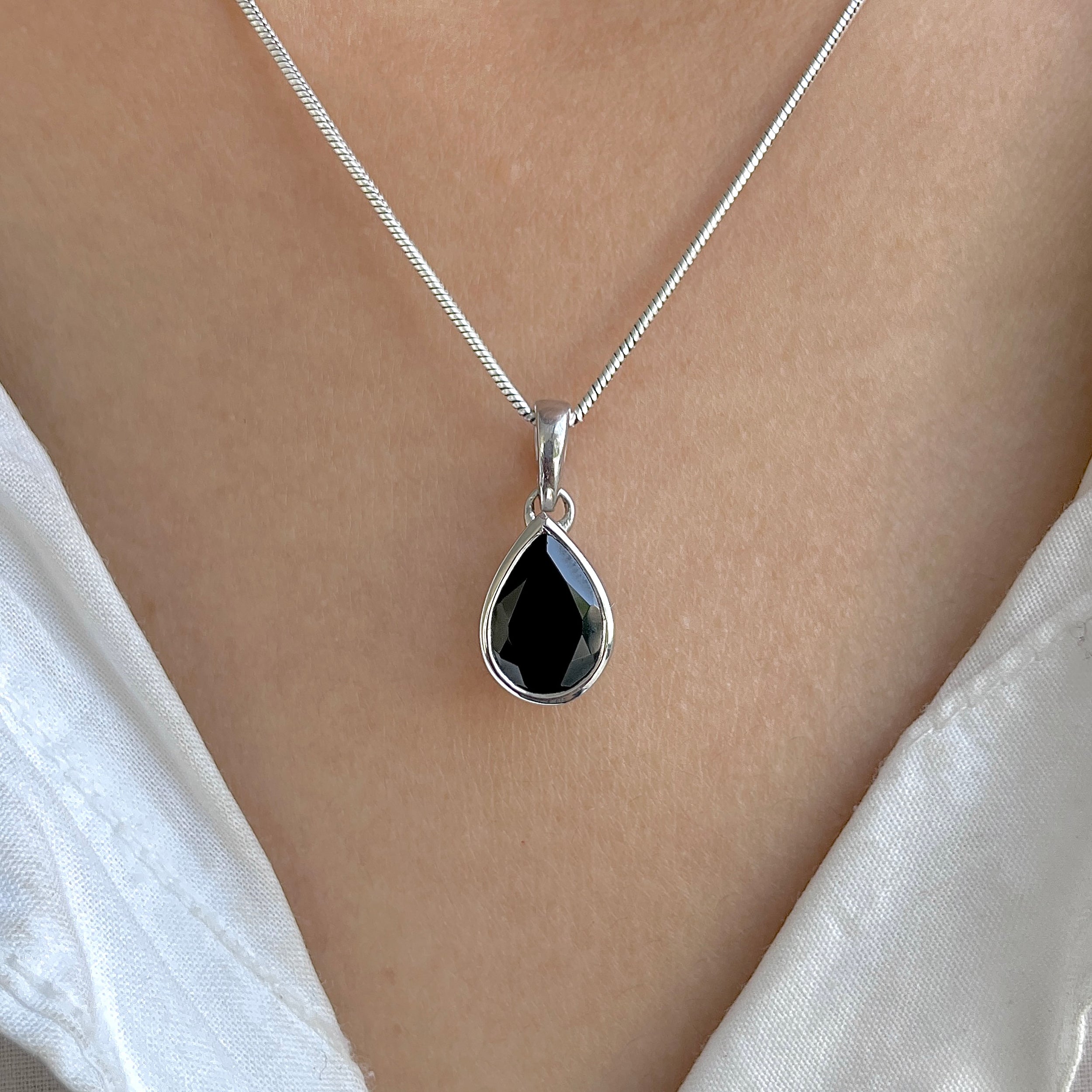Black Tourmaline Pendant-(BLS-SP-468.)