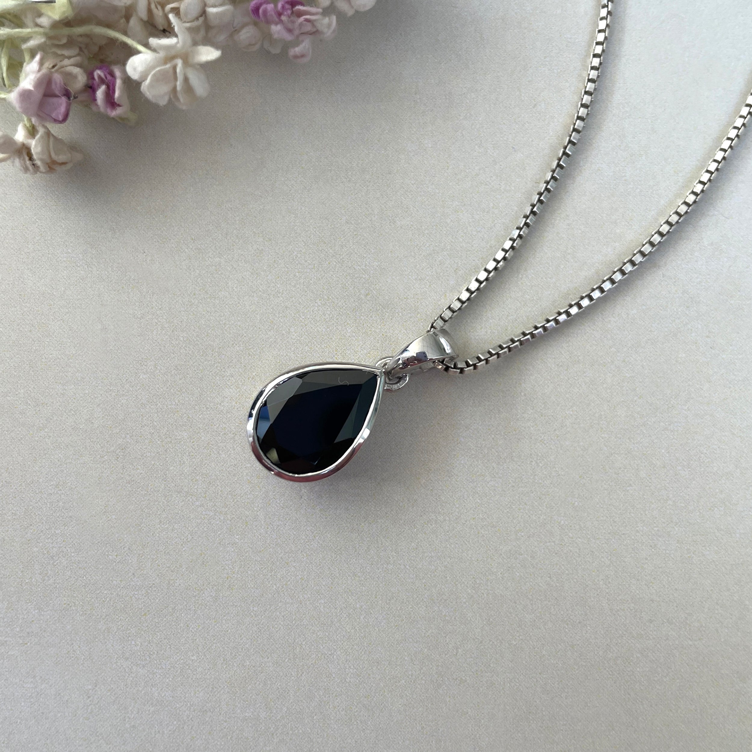 Black Tourmaline Pendant-(BLS-SP-470.)
