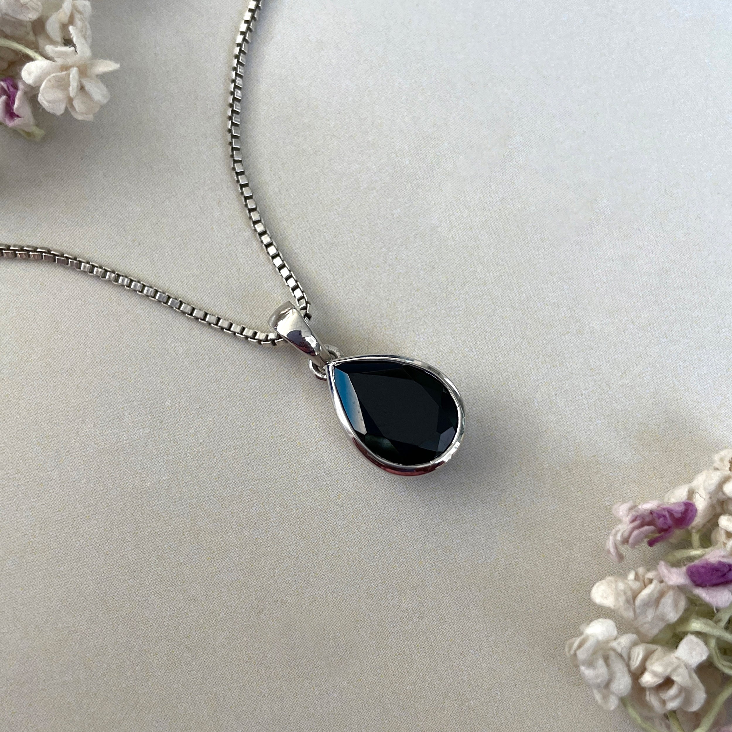 Black Tourmaline Pendant-(BLS-SP-470.)