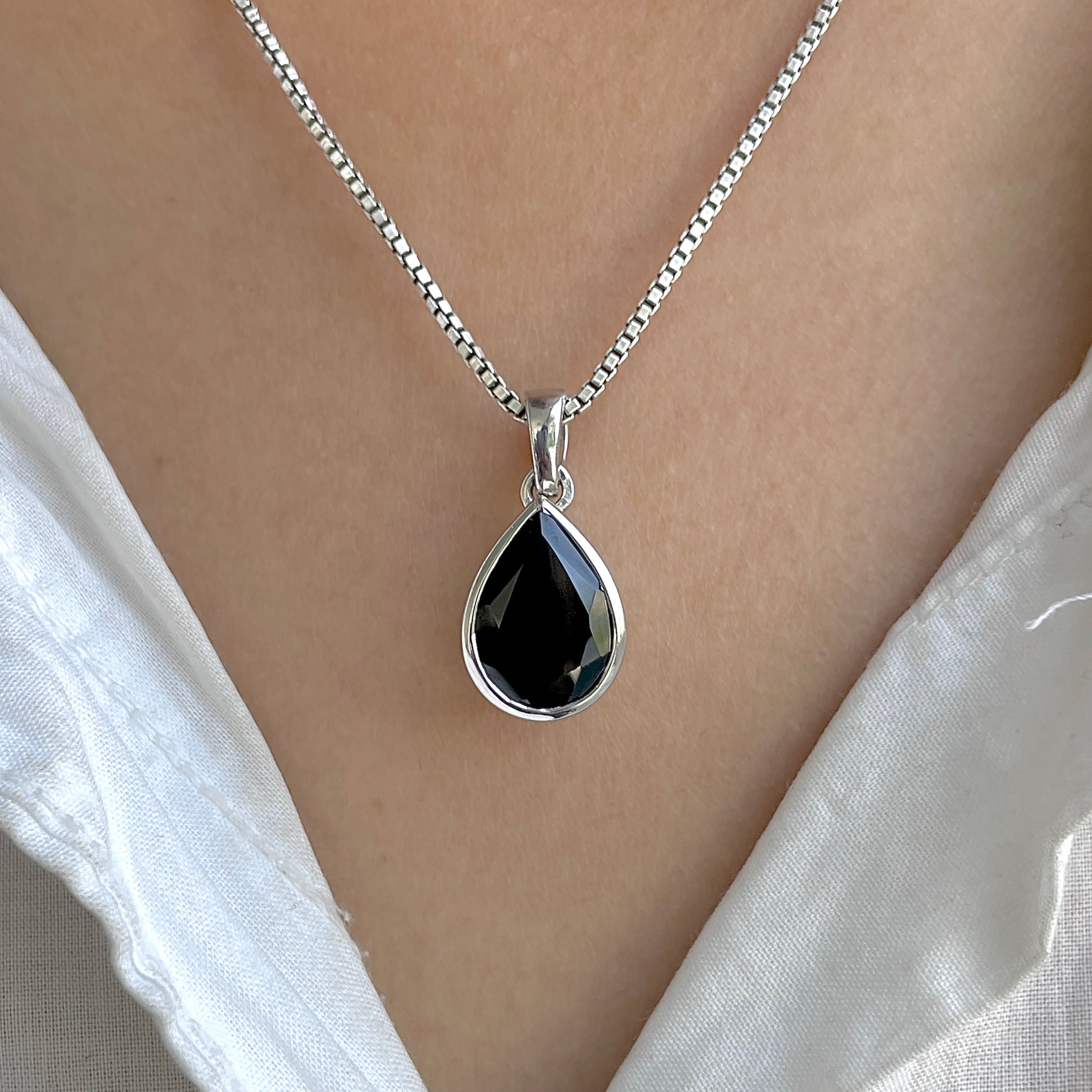 Black Tourmaline Pendant-(BLS-SP-470.)