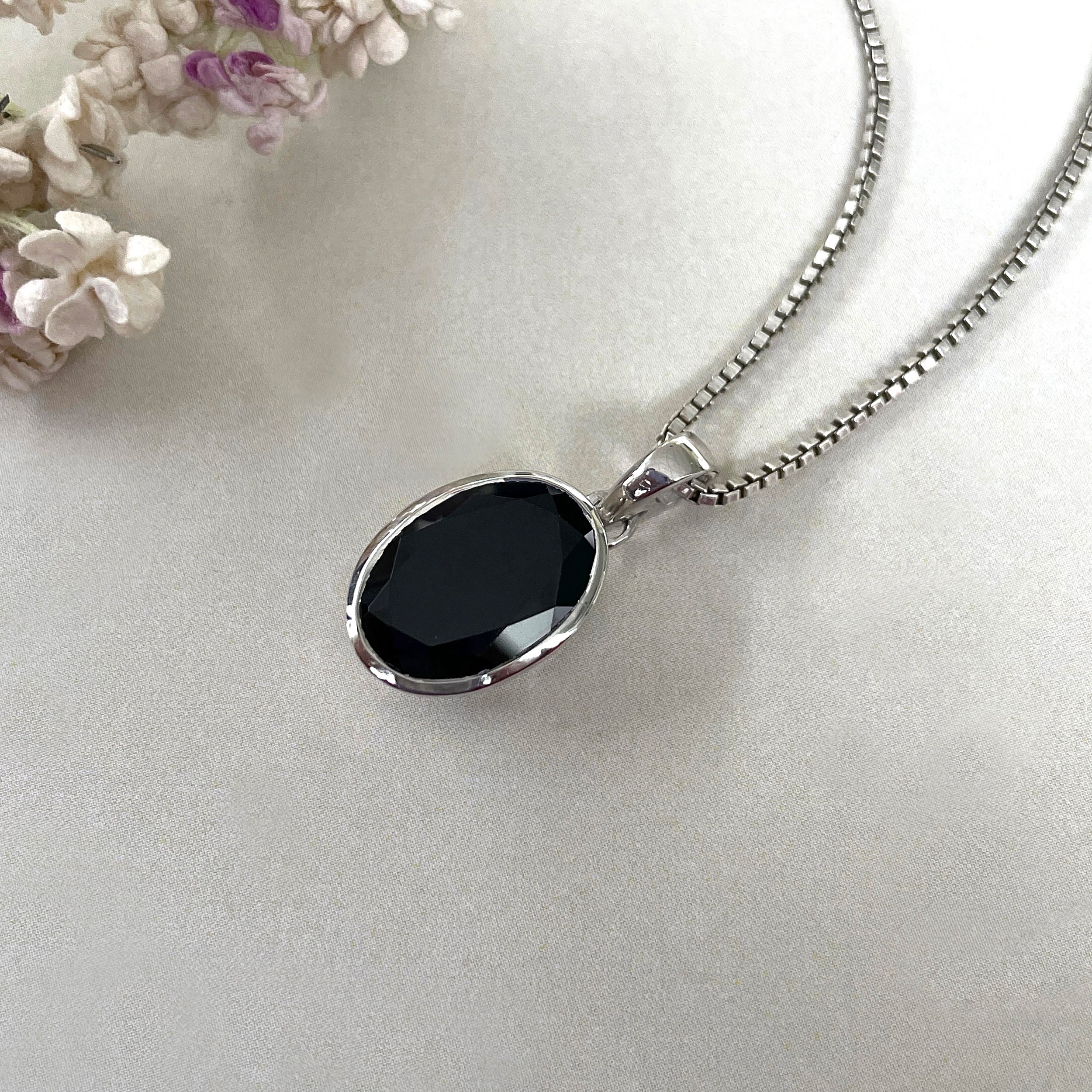 Black Tourmaline Pendant-(BLS-SP-471.)