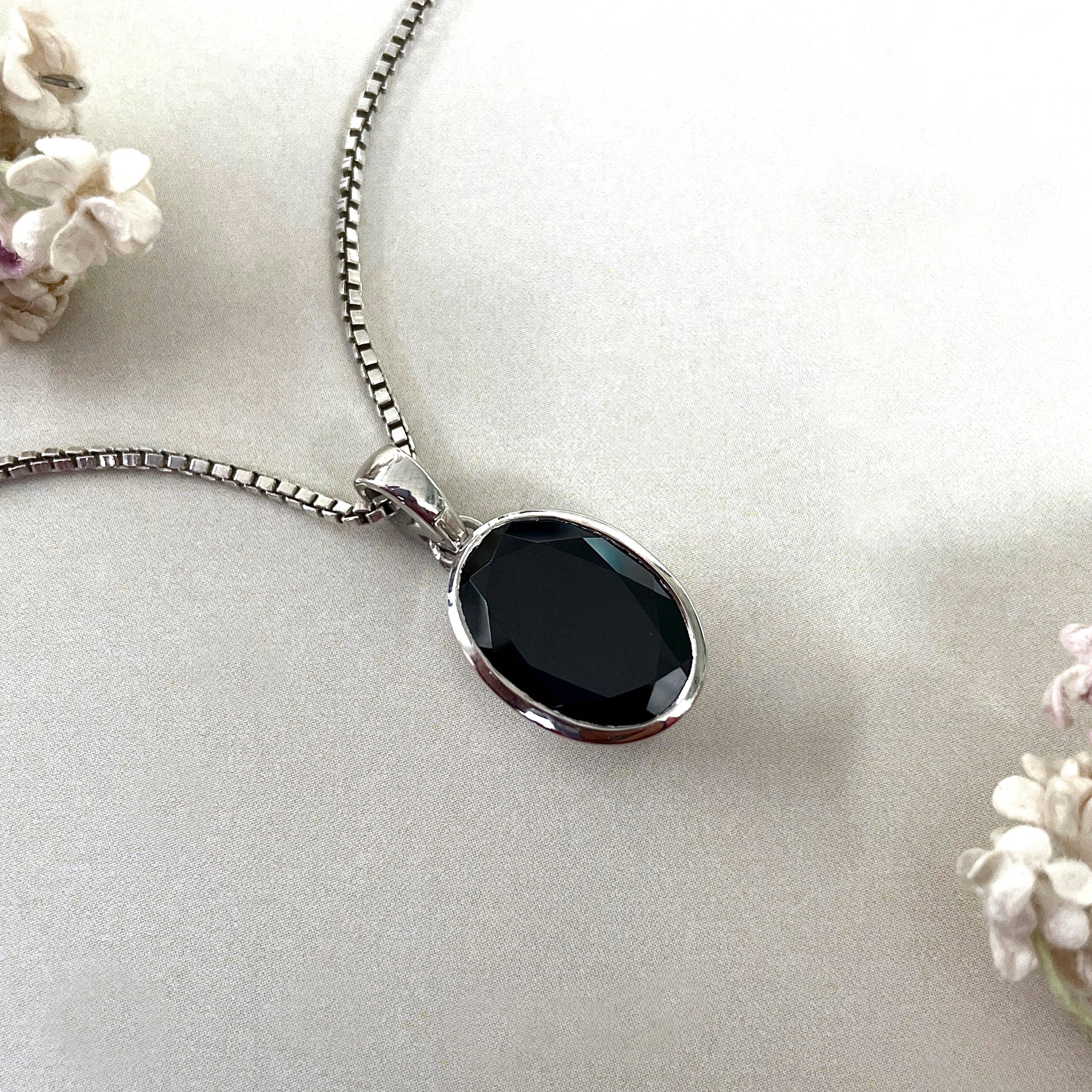 Black Tourmaline Pendant-(BLS-SP-471.)