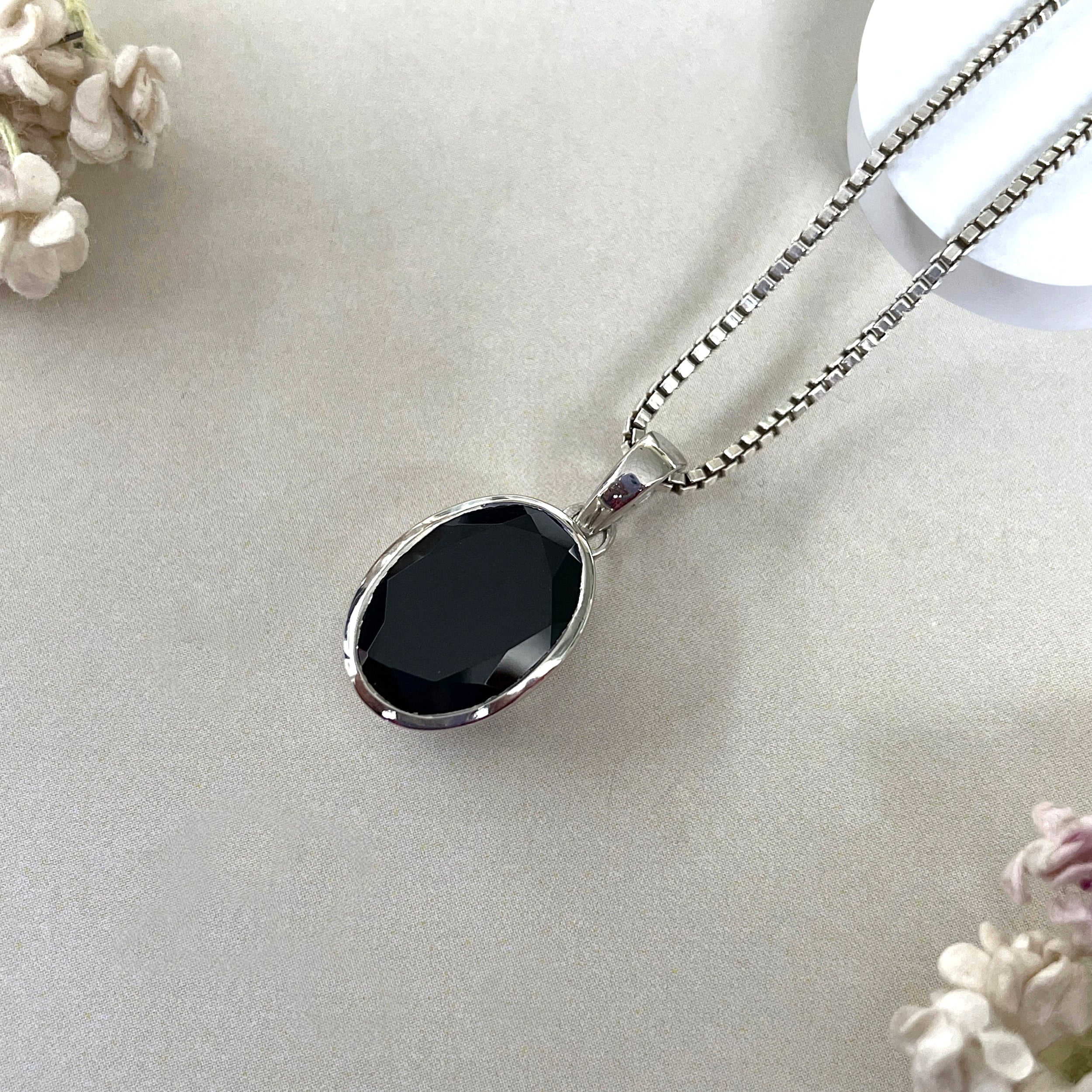 Black Tourmaline Pendant-(BLS-SP-471.)