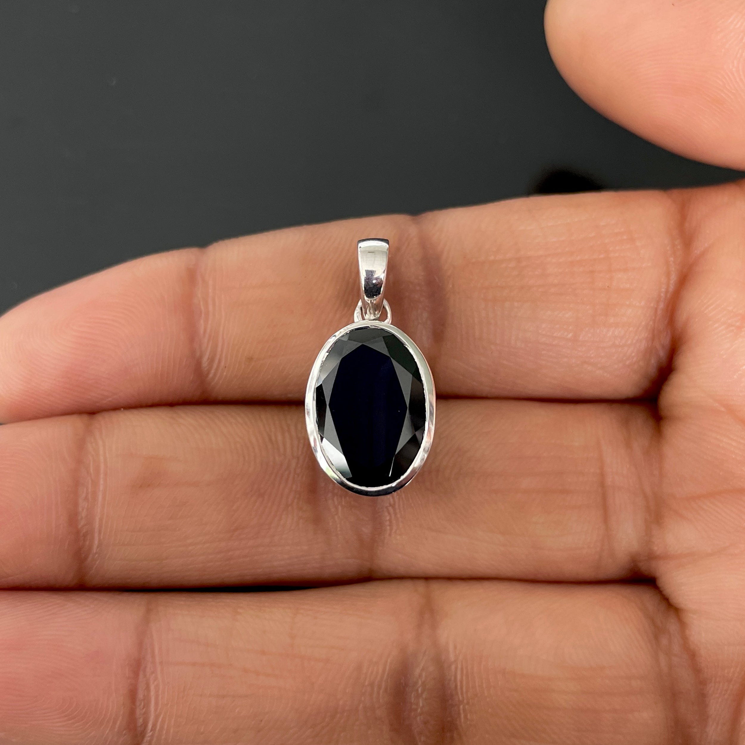 Black Tourmaline Pendant-(BLS-SP-471.)