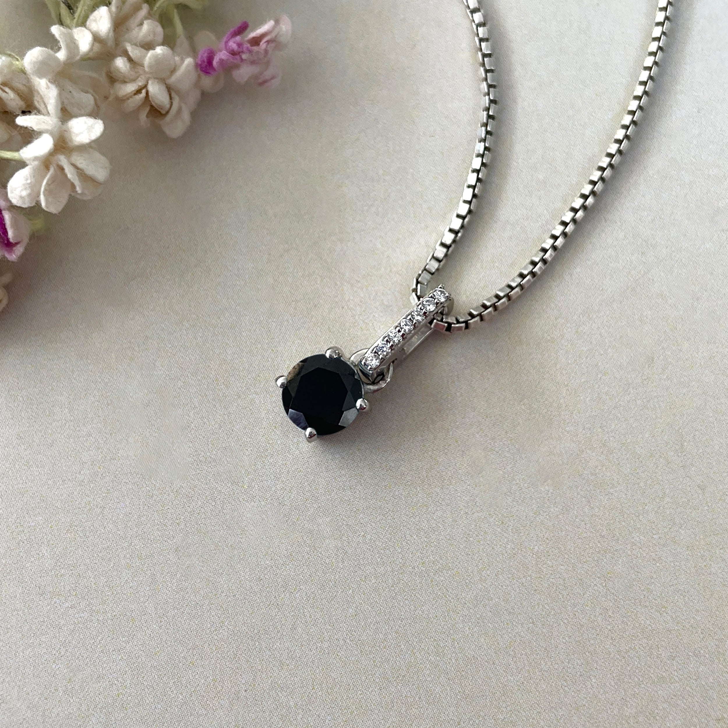 Black Tourmaline Pendant-(BLS-SP-549.)