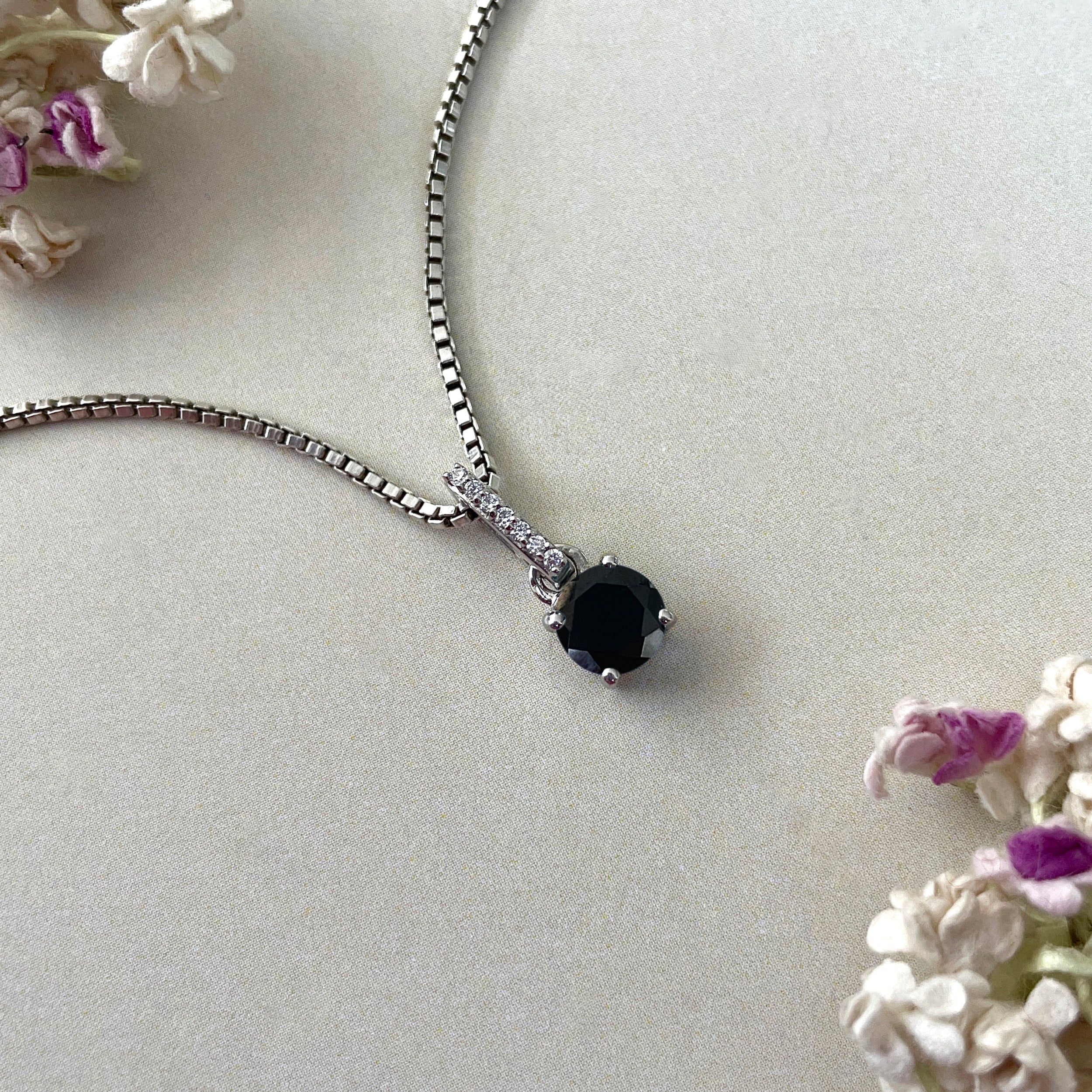 Black Tourmaline Pendant-(BLS-SP-549.)