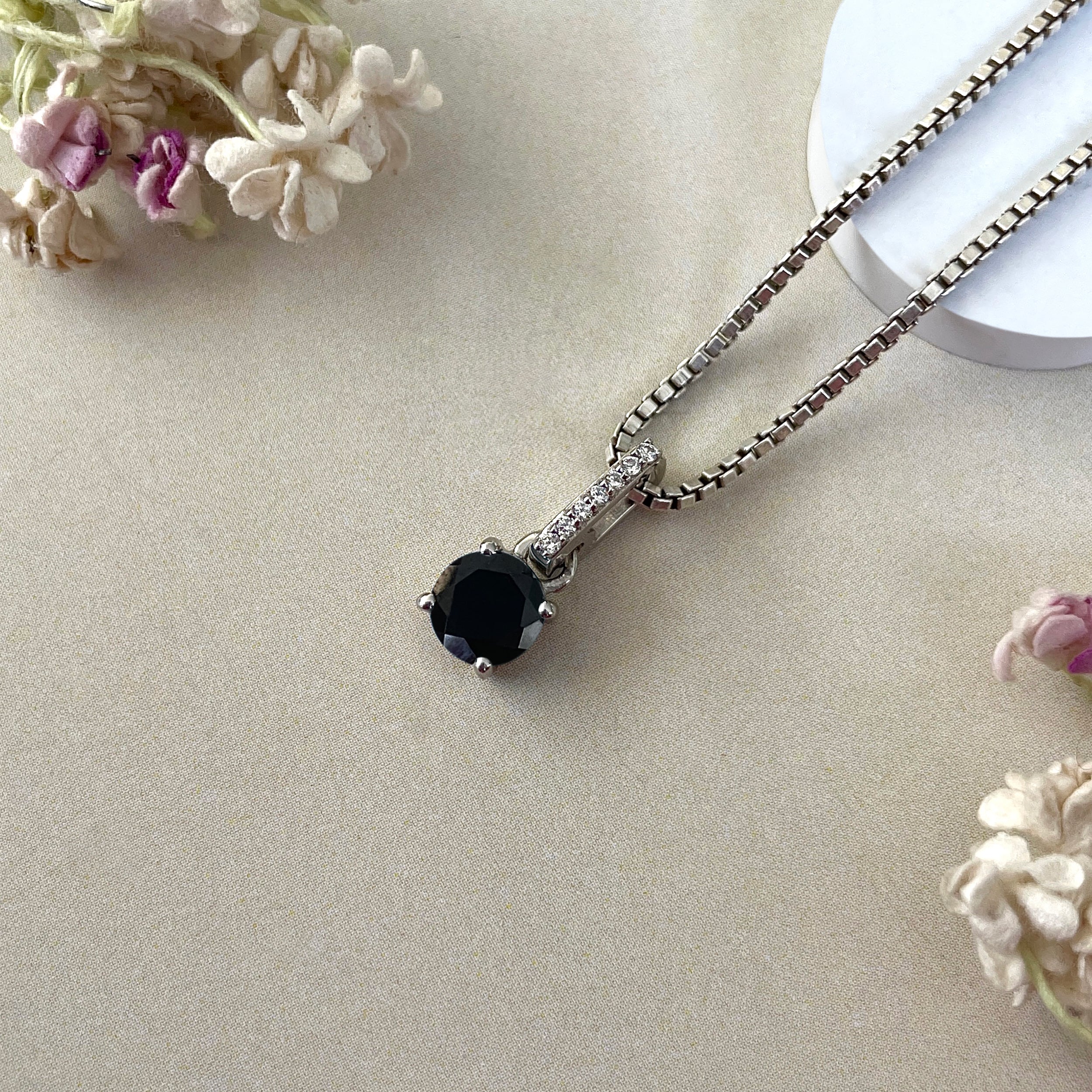 Black Tourmaline Pendant-(BLS-SP-549.)