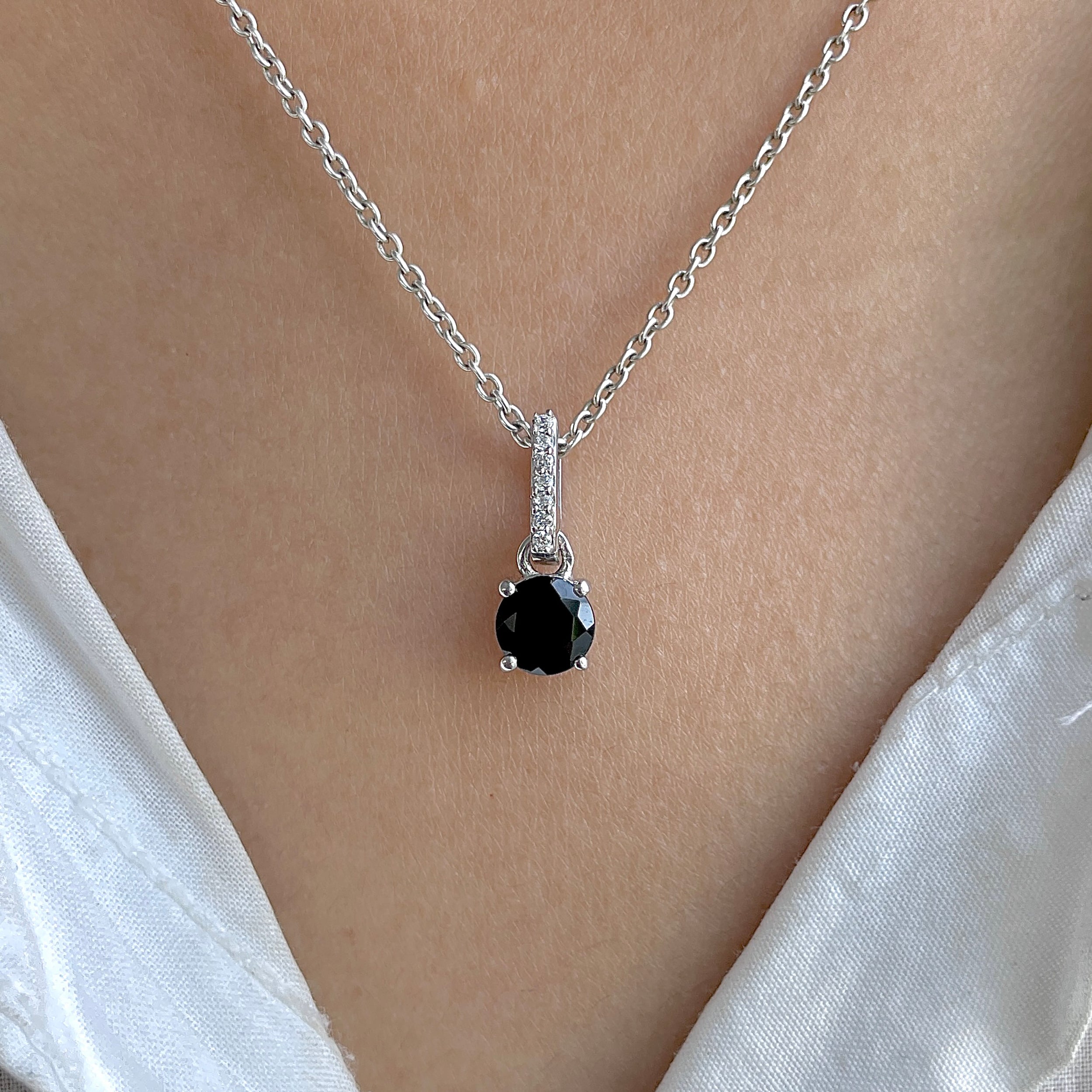 Black Tourmaline Pendant-(BLS-SP-549.)