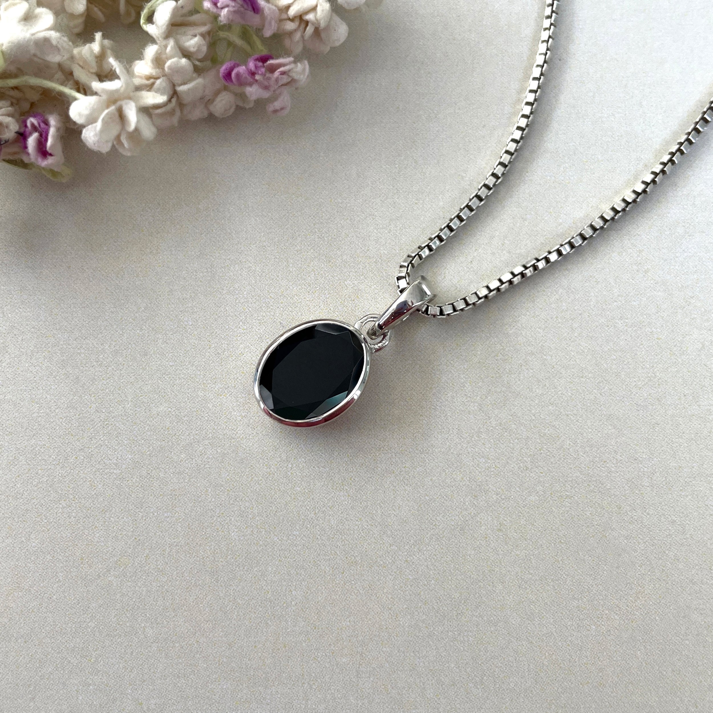 Black Tourmaline Pendant-(BLS-SP-734.)