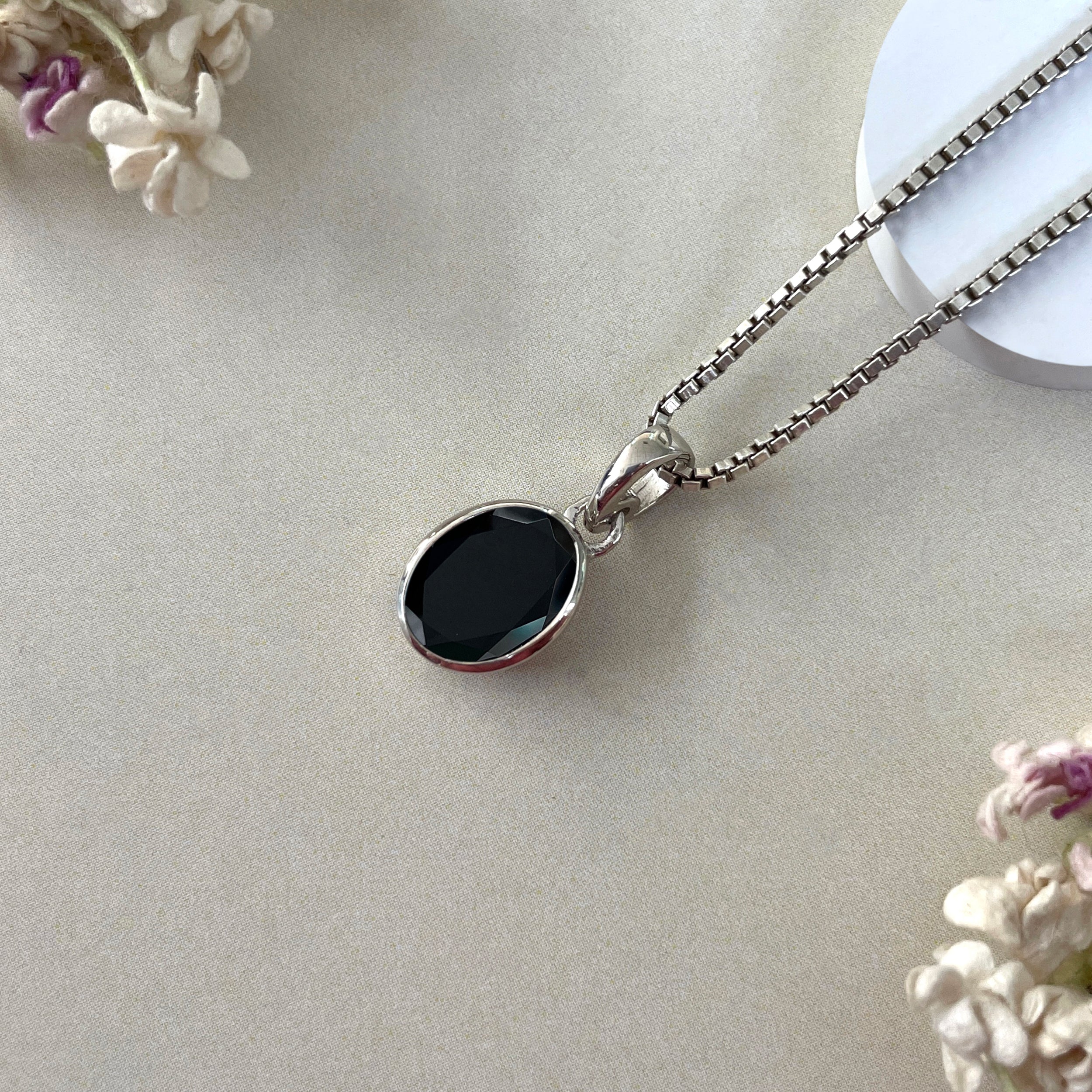 Black Tourmaline Pendant-(BLS-SP-734.)