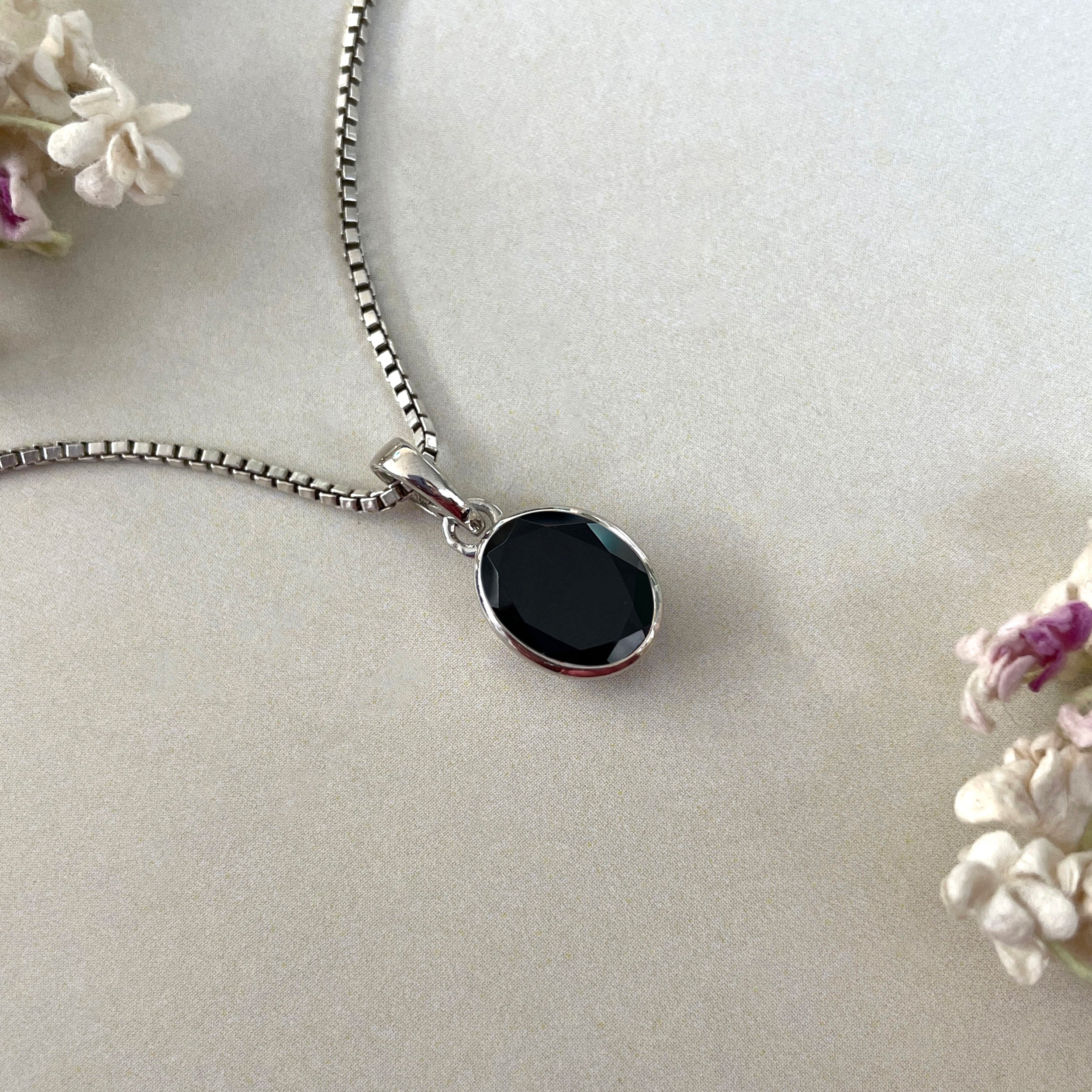 Black Tourmaline Pendant-(BLS-SP-734.)