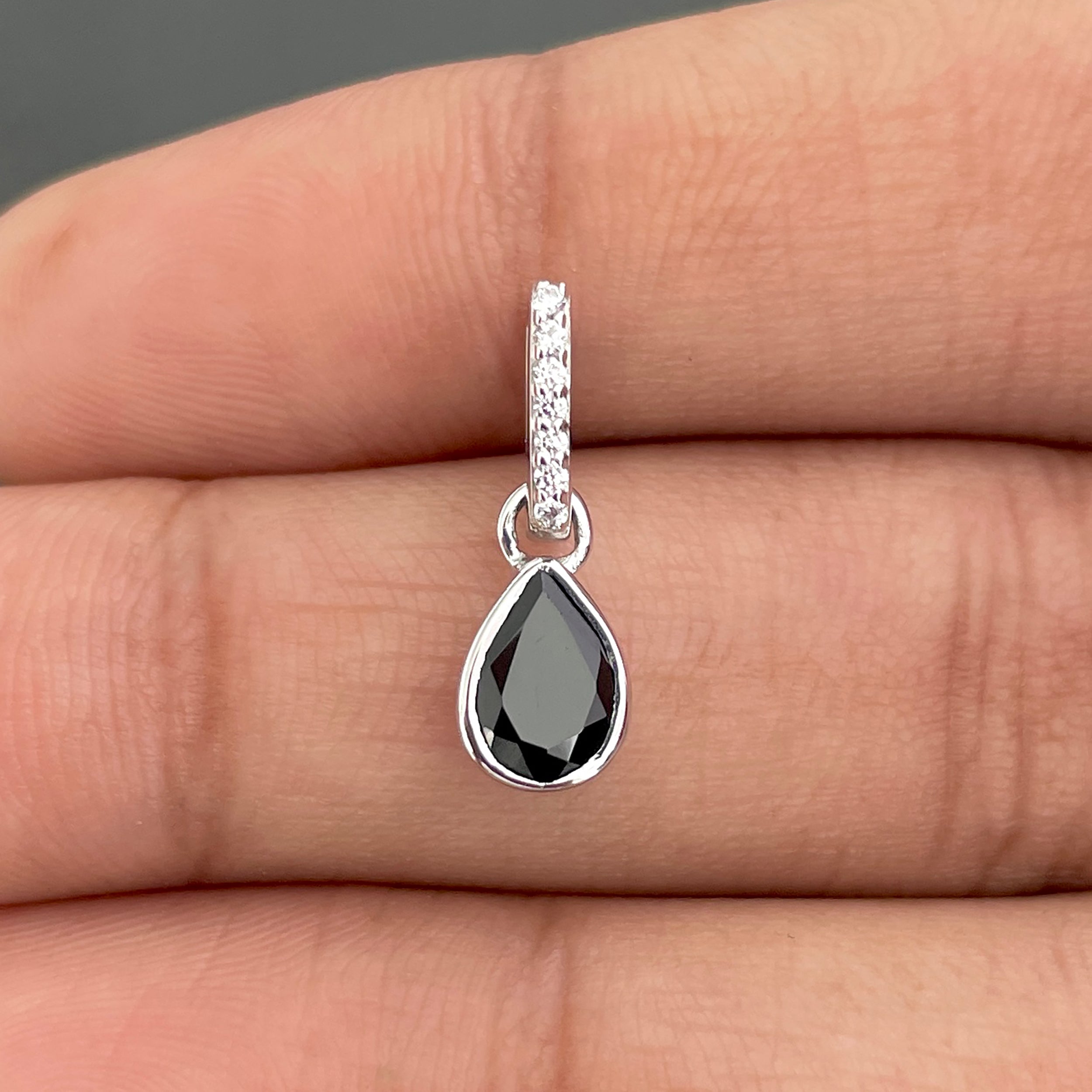 Black Tourmaline & White Topaz Pendant-(BLS-SP-779.)