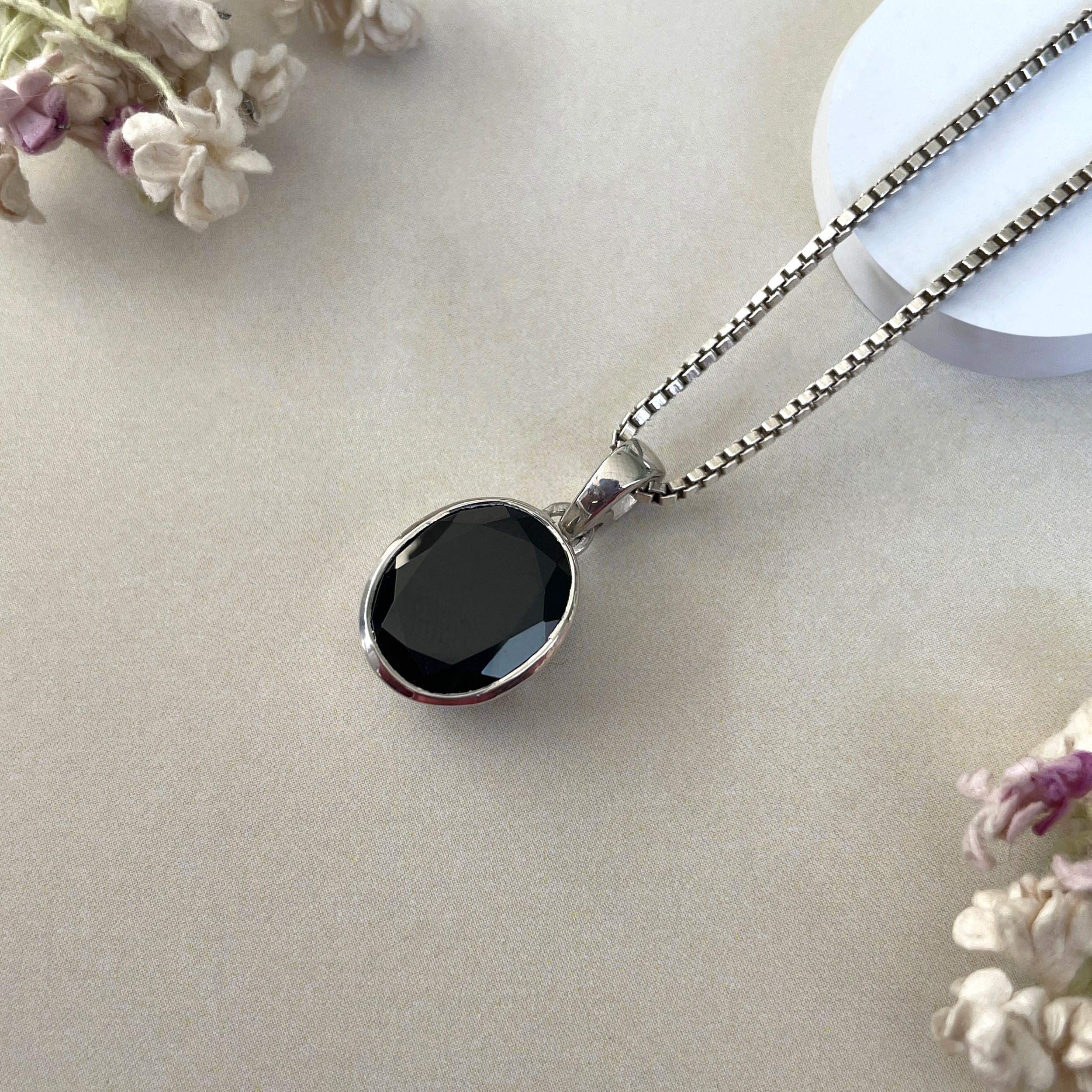 Black Tourmaline Pendant-(BLS-SP-793.)