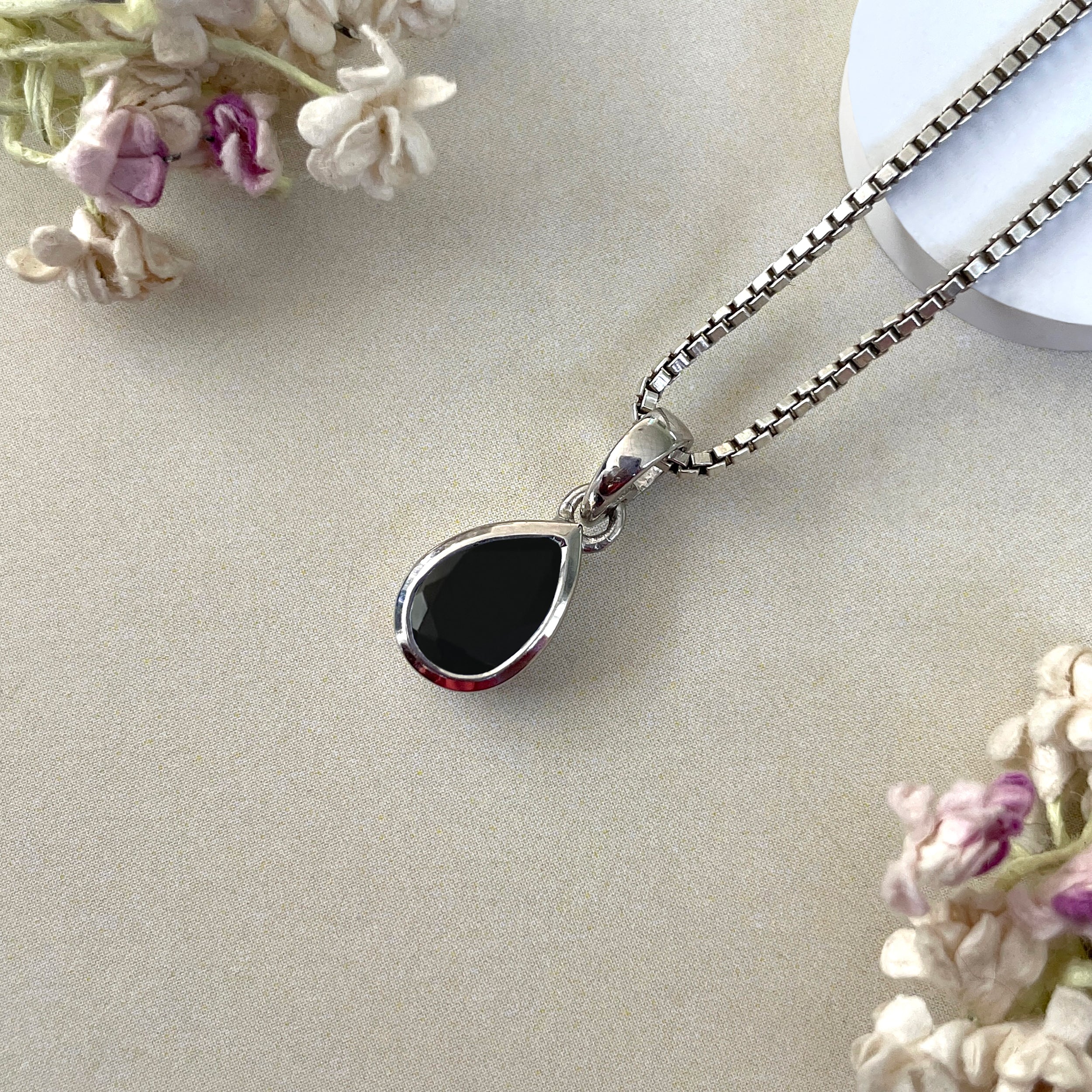 Black Tourmaline Pendant-(BLS-SP-956.)