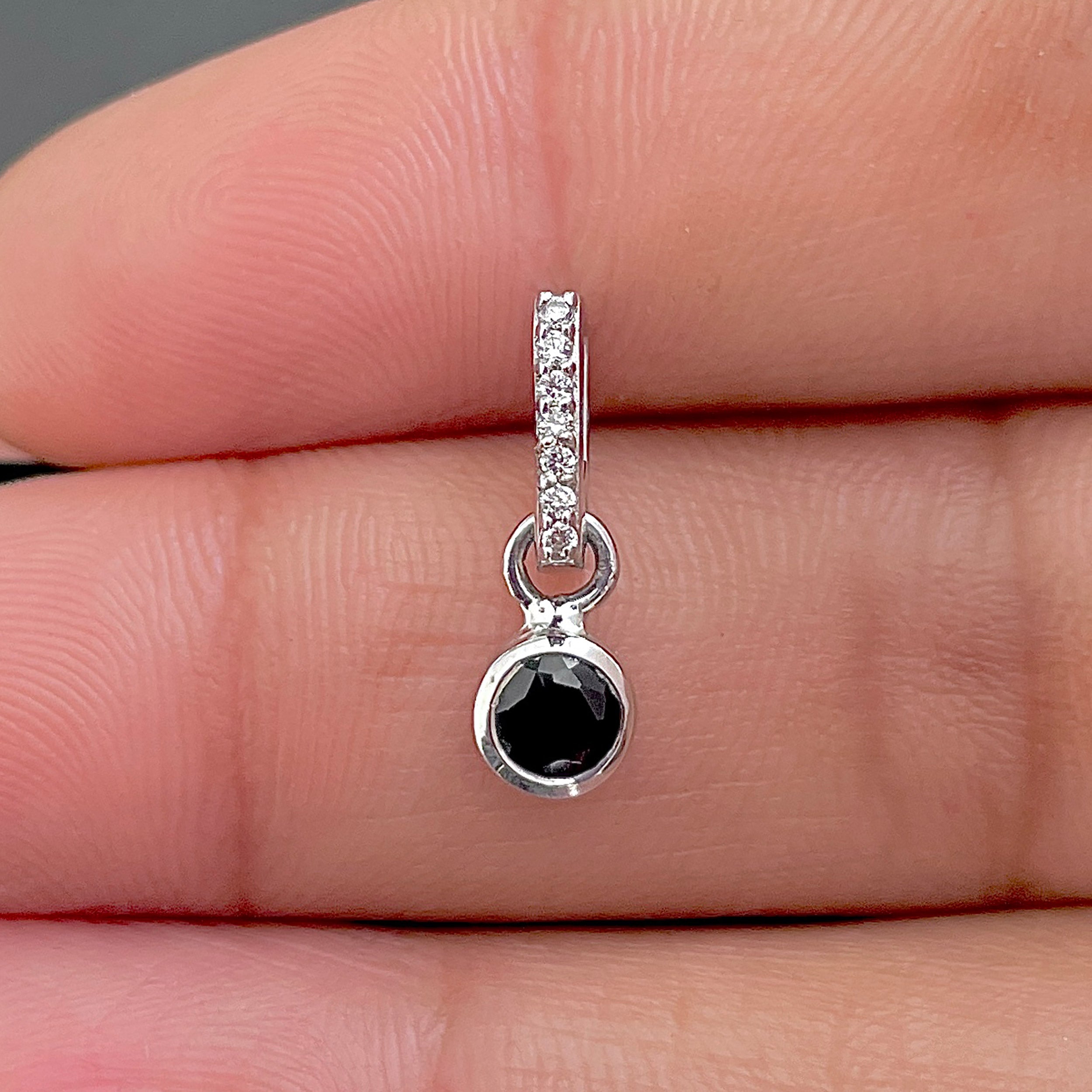 Black Tourmaline & White Topaz Pendant-( BLS-SP-999B.)