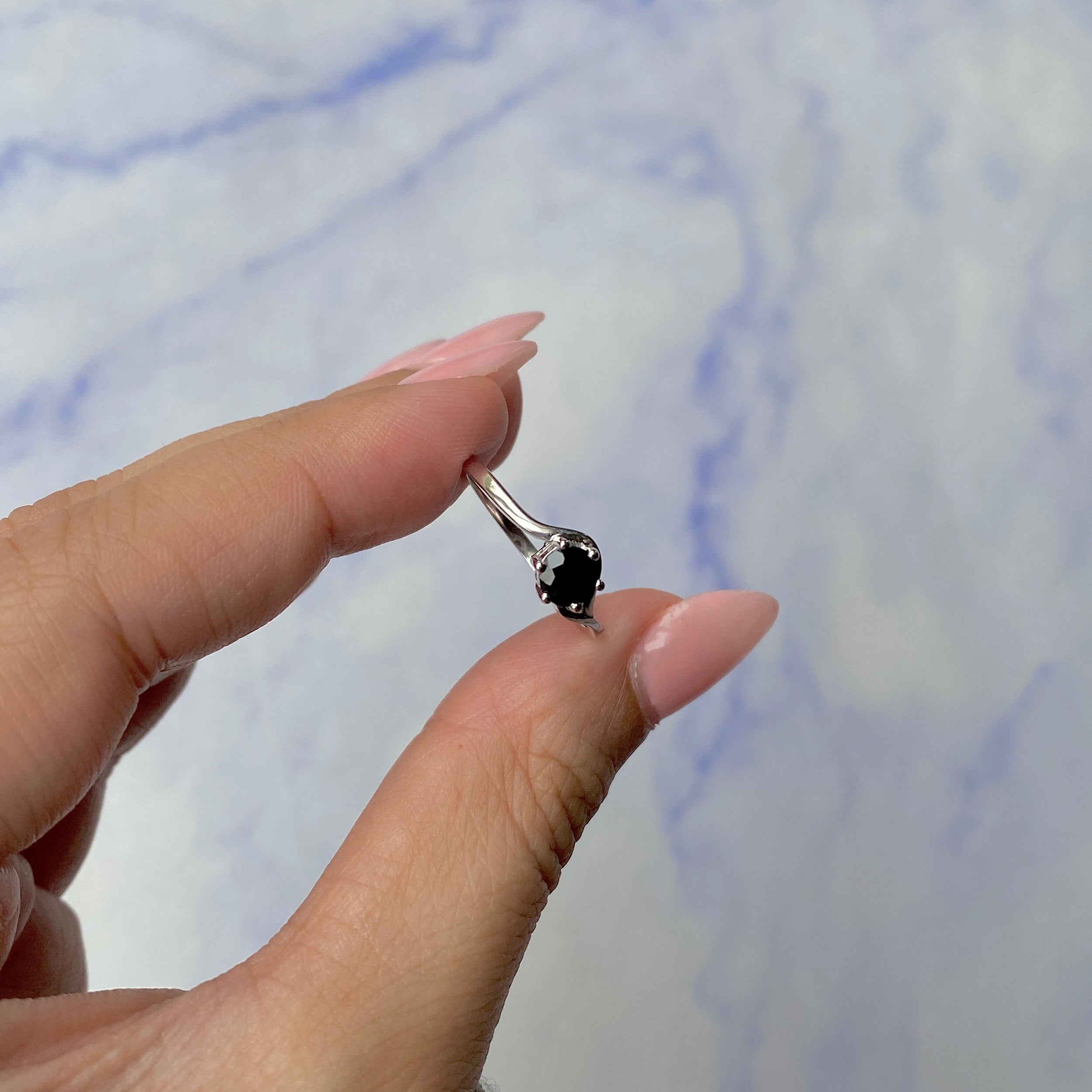 Black Tourmaline Ring-(BLS-SR-04.)