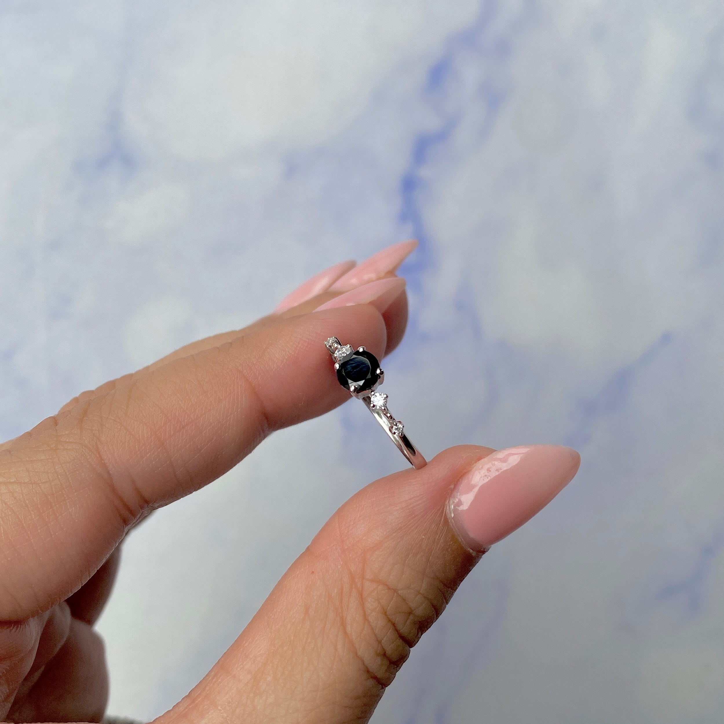 Black Tourmaline Ring-(BLS-SR-1939.)