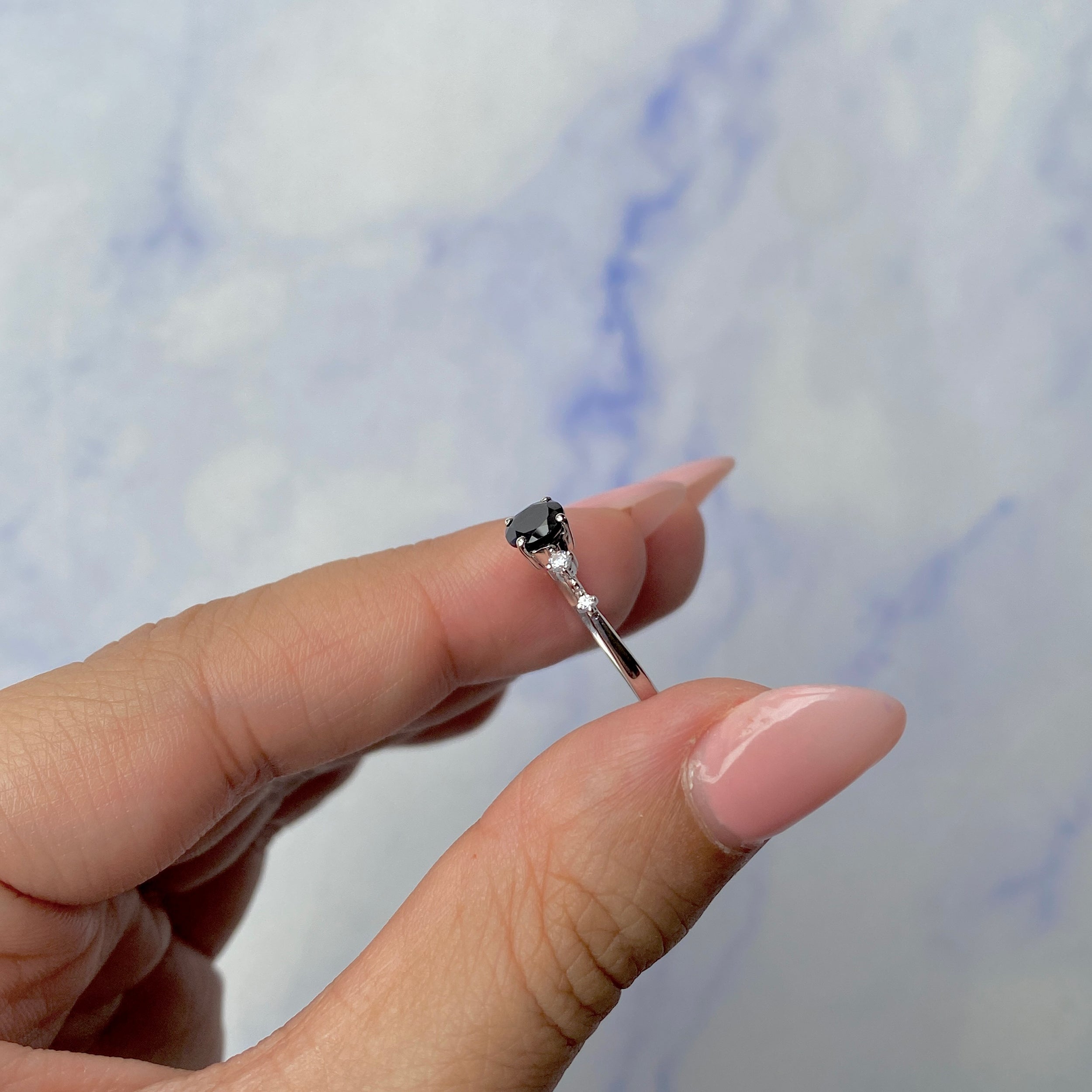 Black Tourmaline Ring-(BLS-SR-1939.)