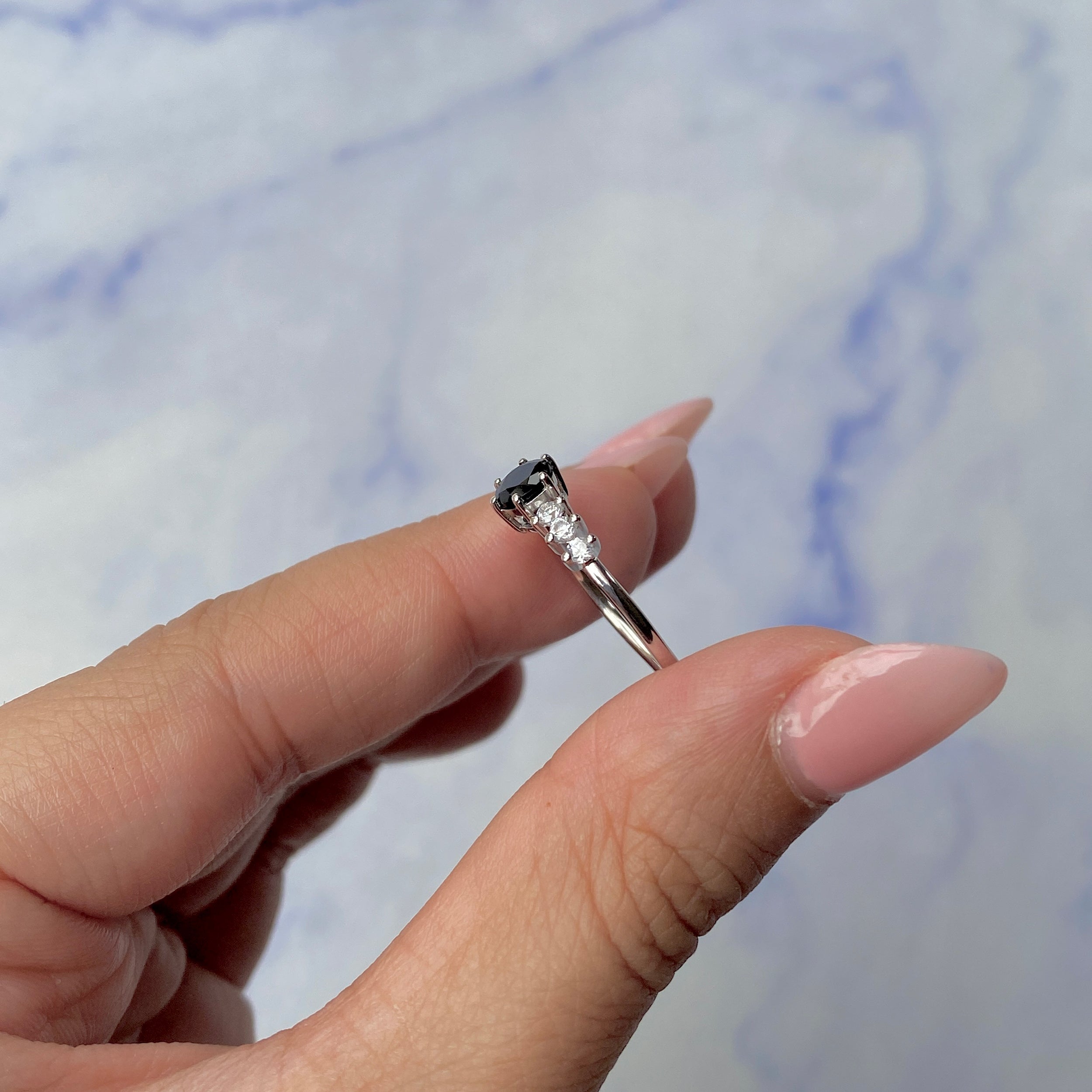 Black Tourmaline Ring-(BLS-SR-2259.)