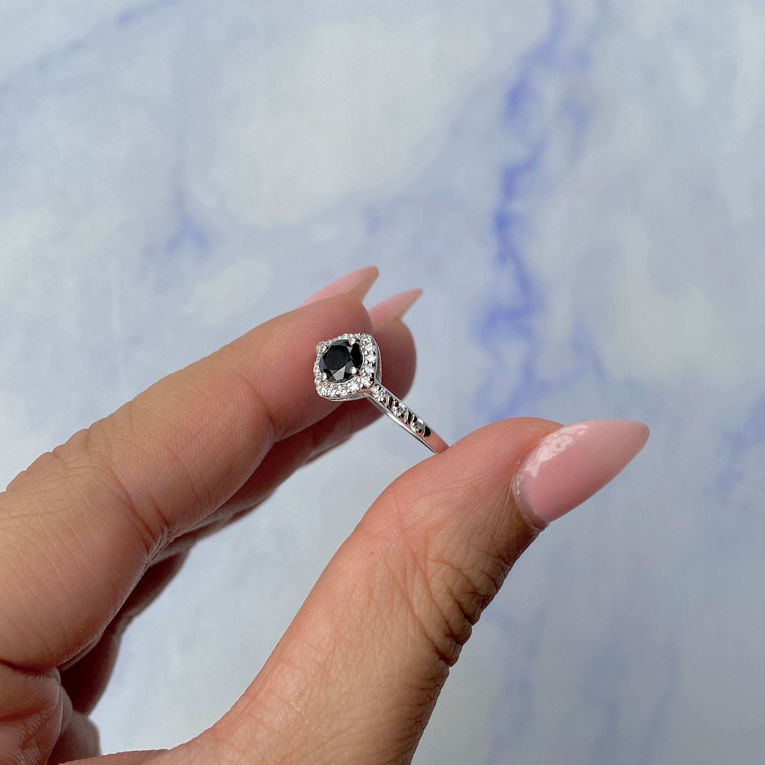 Black Tourmaline Ring-(BLS-SR-2260.)