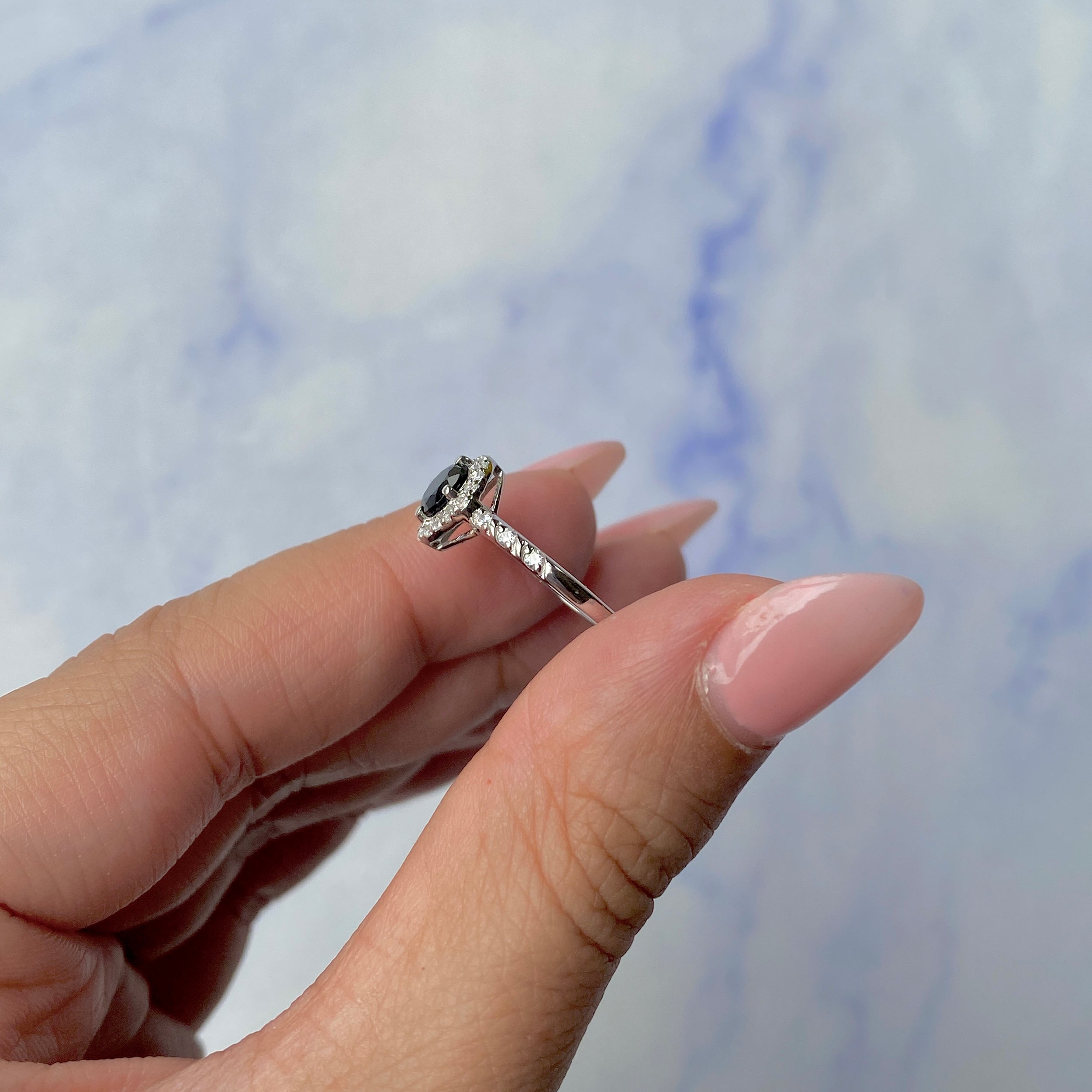Black Tourmaline Ring-(BLS-SR-2260.)