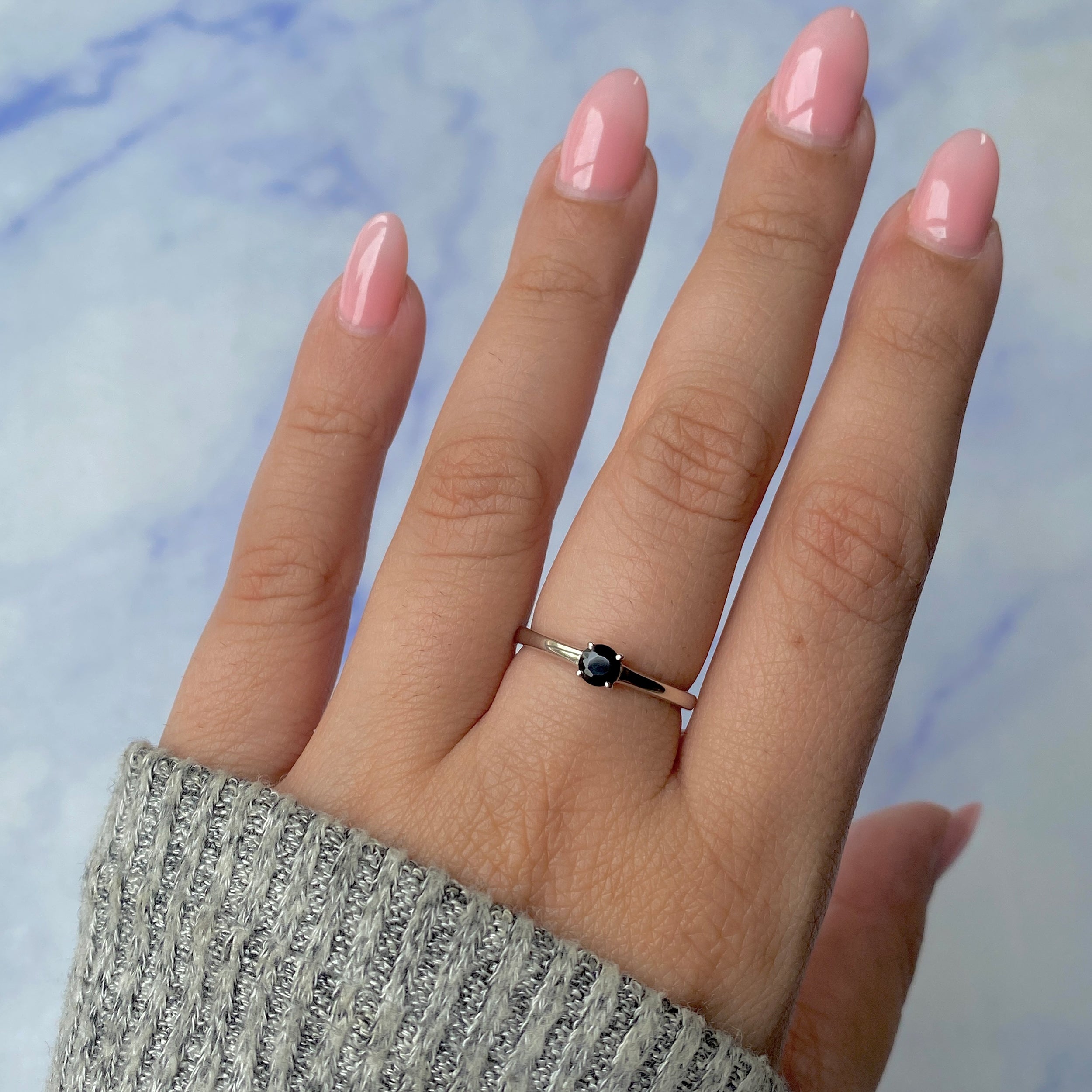 Black Tourmaline Ring-(BLS-SR-235.)