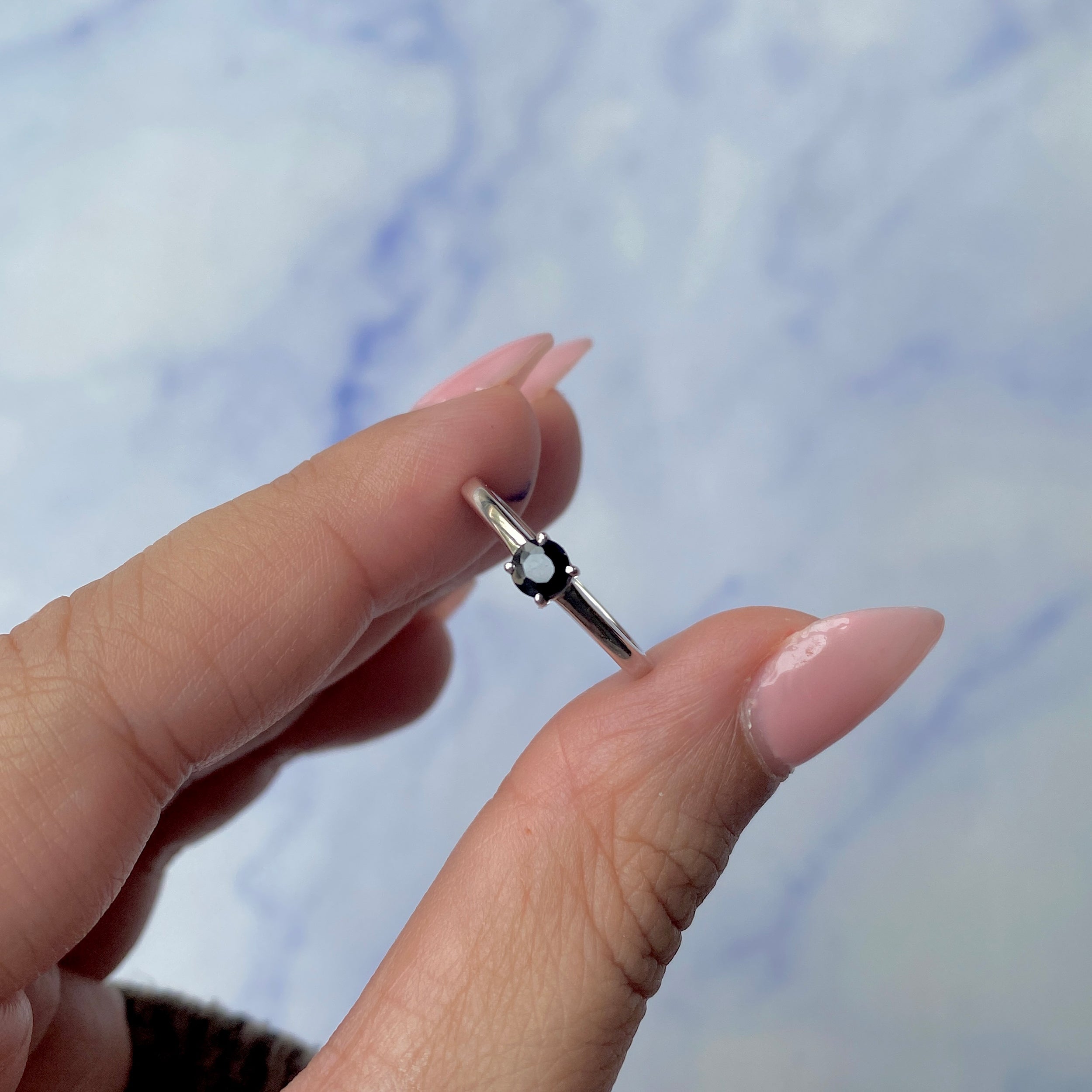 Black Tourmaline Ring-(BLS-SR-235.)