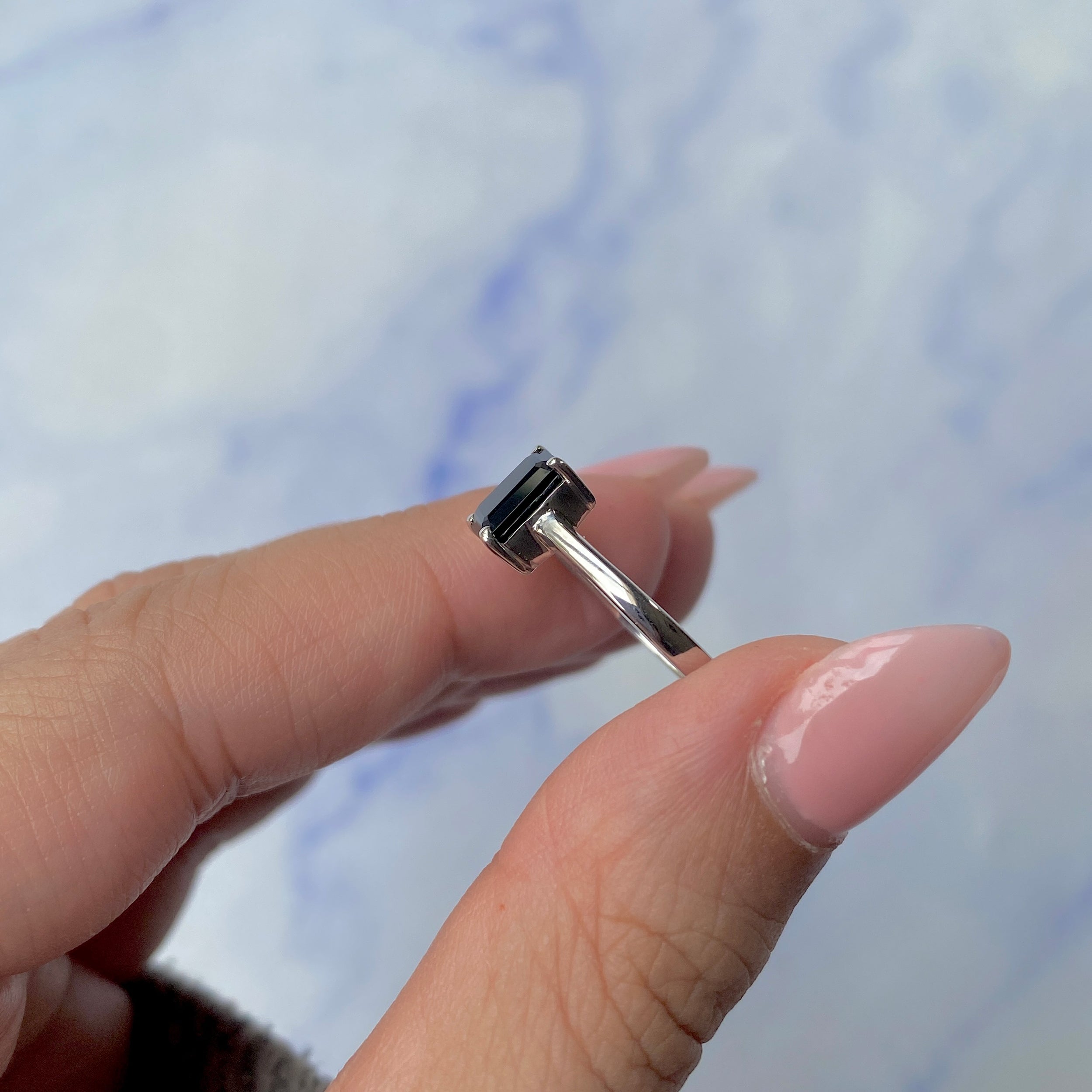 Black Tourmaline Ring-(BLS-SR-241.)