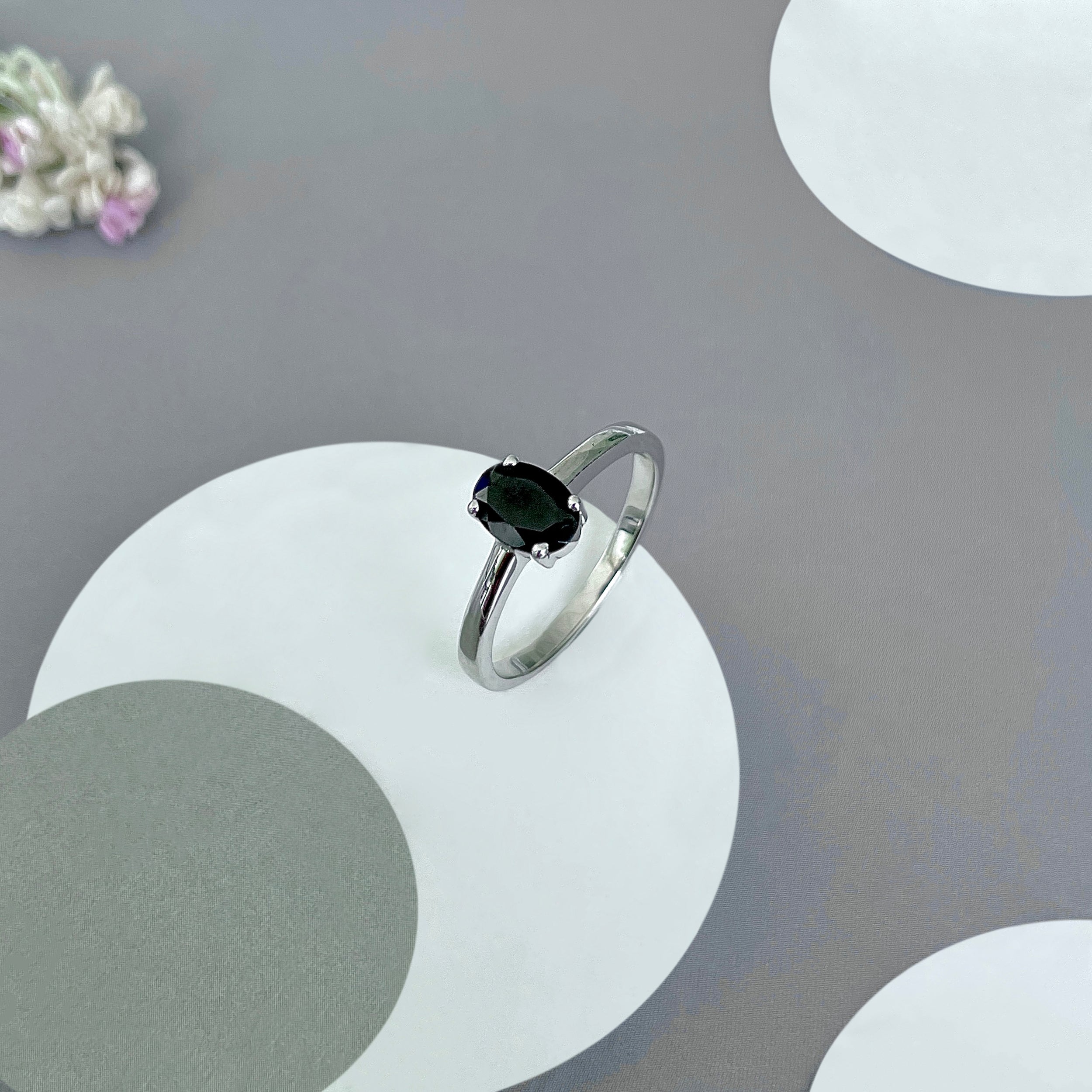 Black Tourmaline Ring-(BLS-SR-242.)