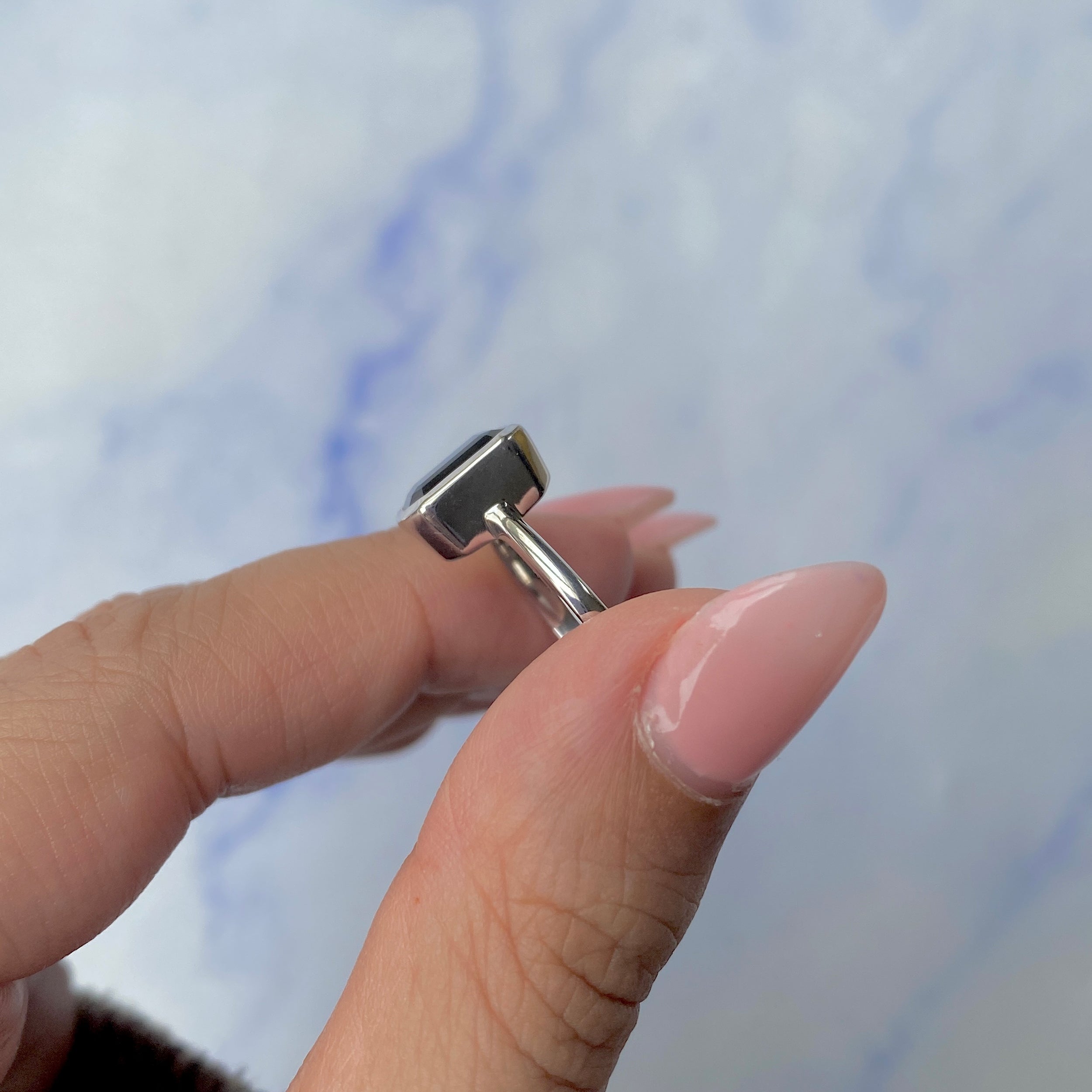 Black Tourmaline Ring-(BLS-SR-250.)