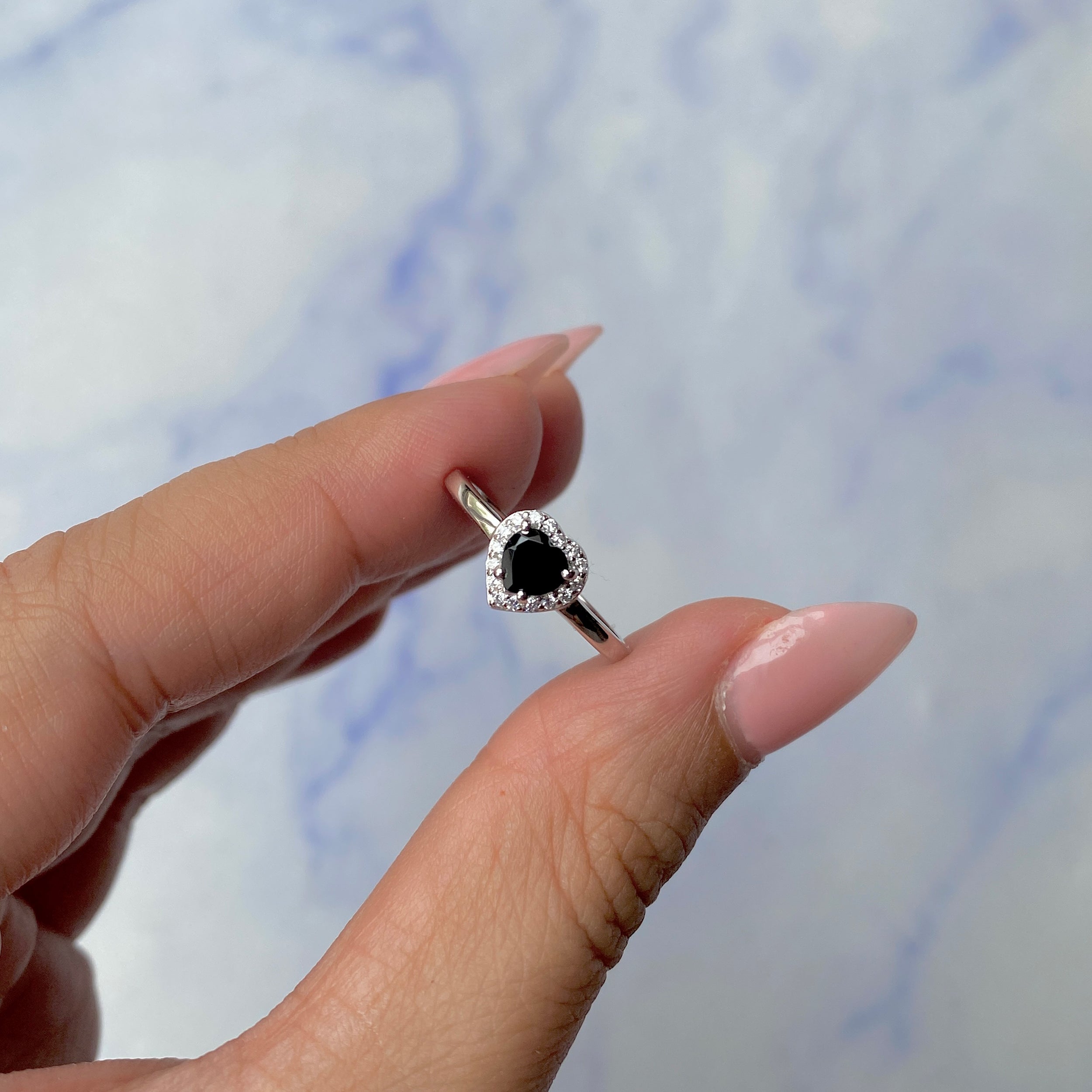 Black Tourmaline Ring-(BLS-SR-2750.)