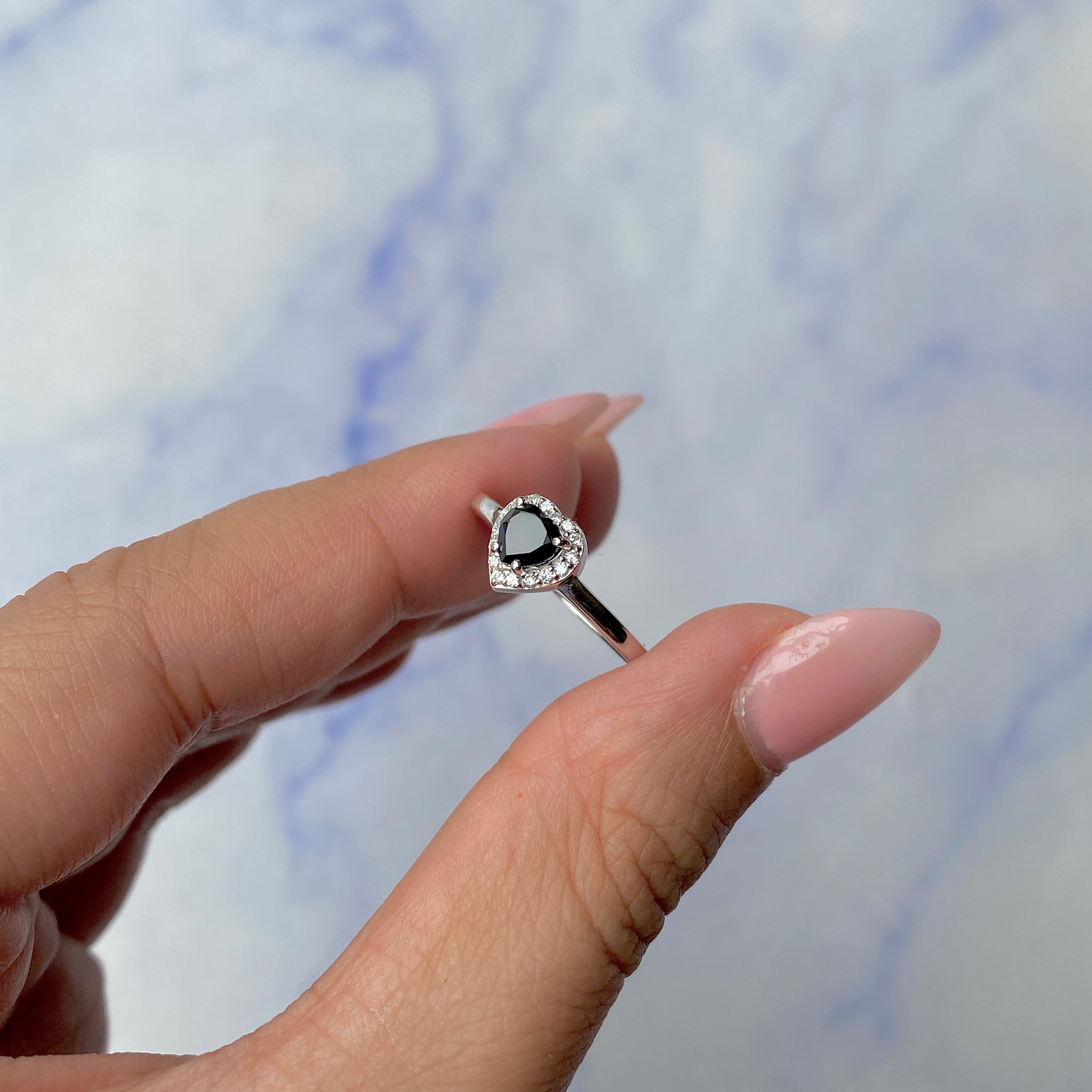 Black Tourmaline Ring-(BLS-SR-2750.)