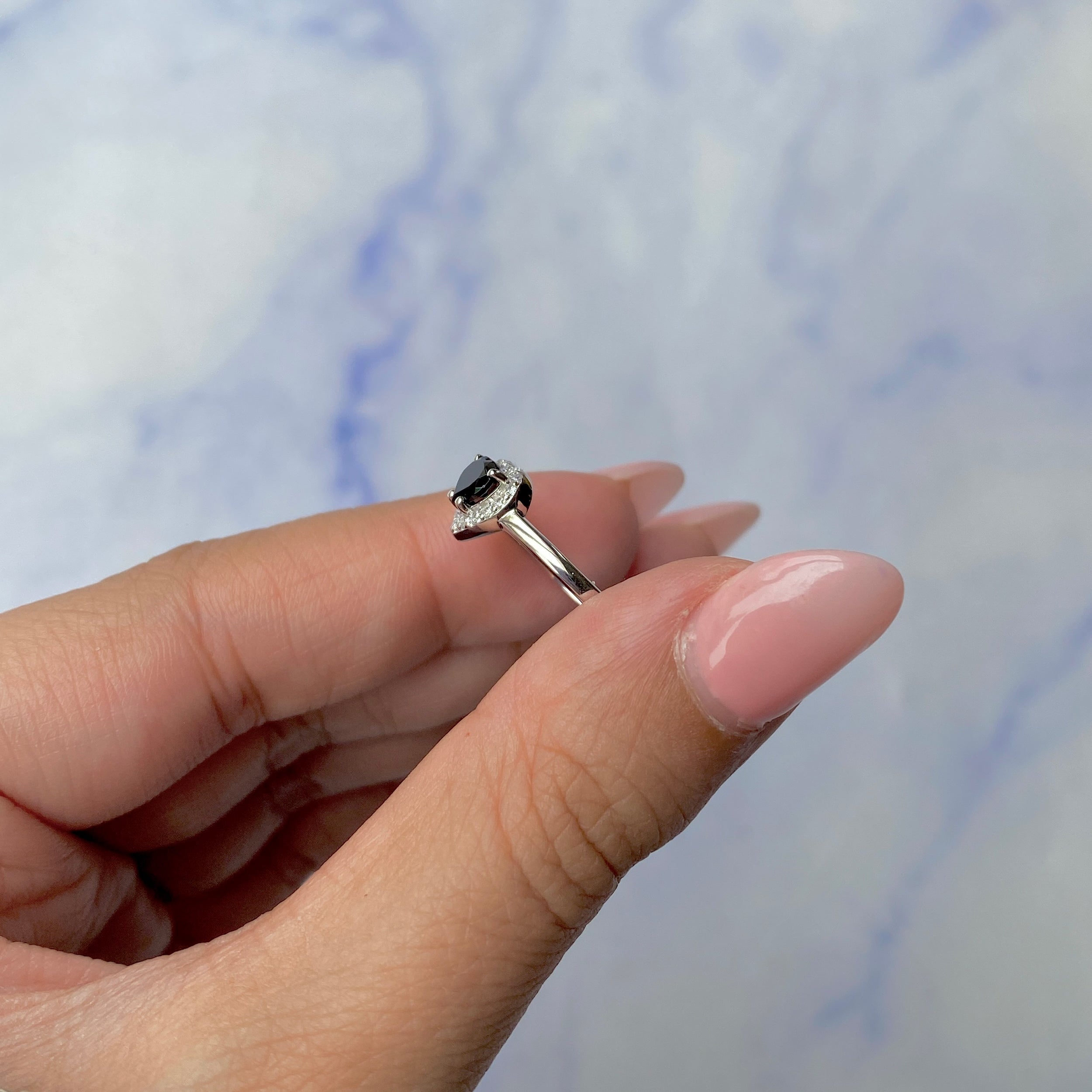 Black Tourmaline Ring-(BLS-SR-2750.)