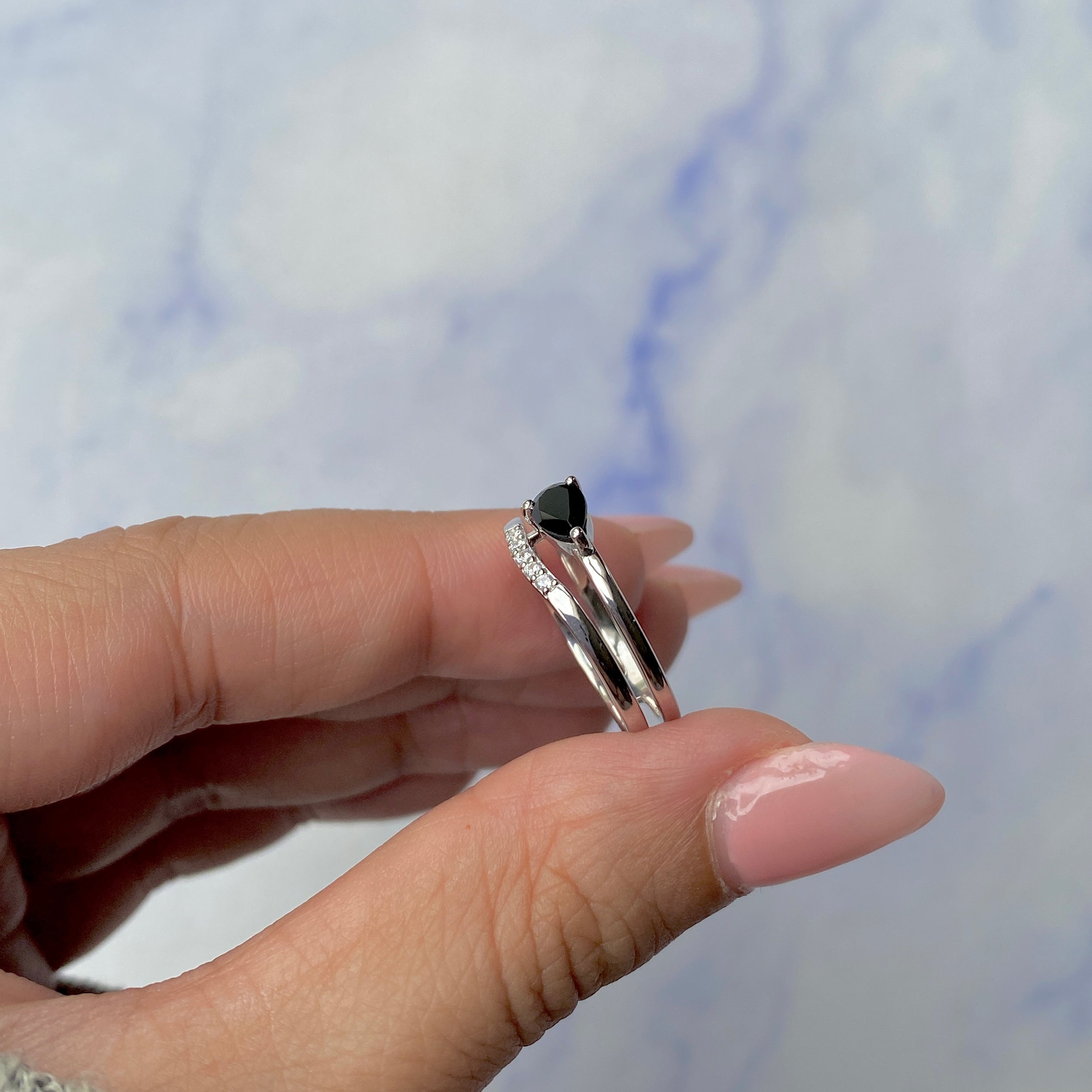 Black Tourmaline Ring-(BLS-SR-2862.)
