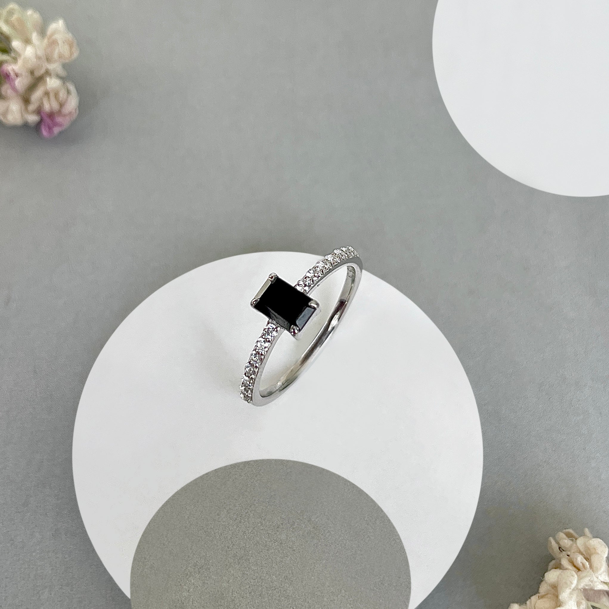 Black Tourmaline Ring-(BLS-SR-3118.)