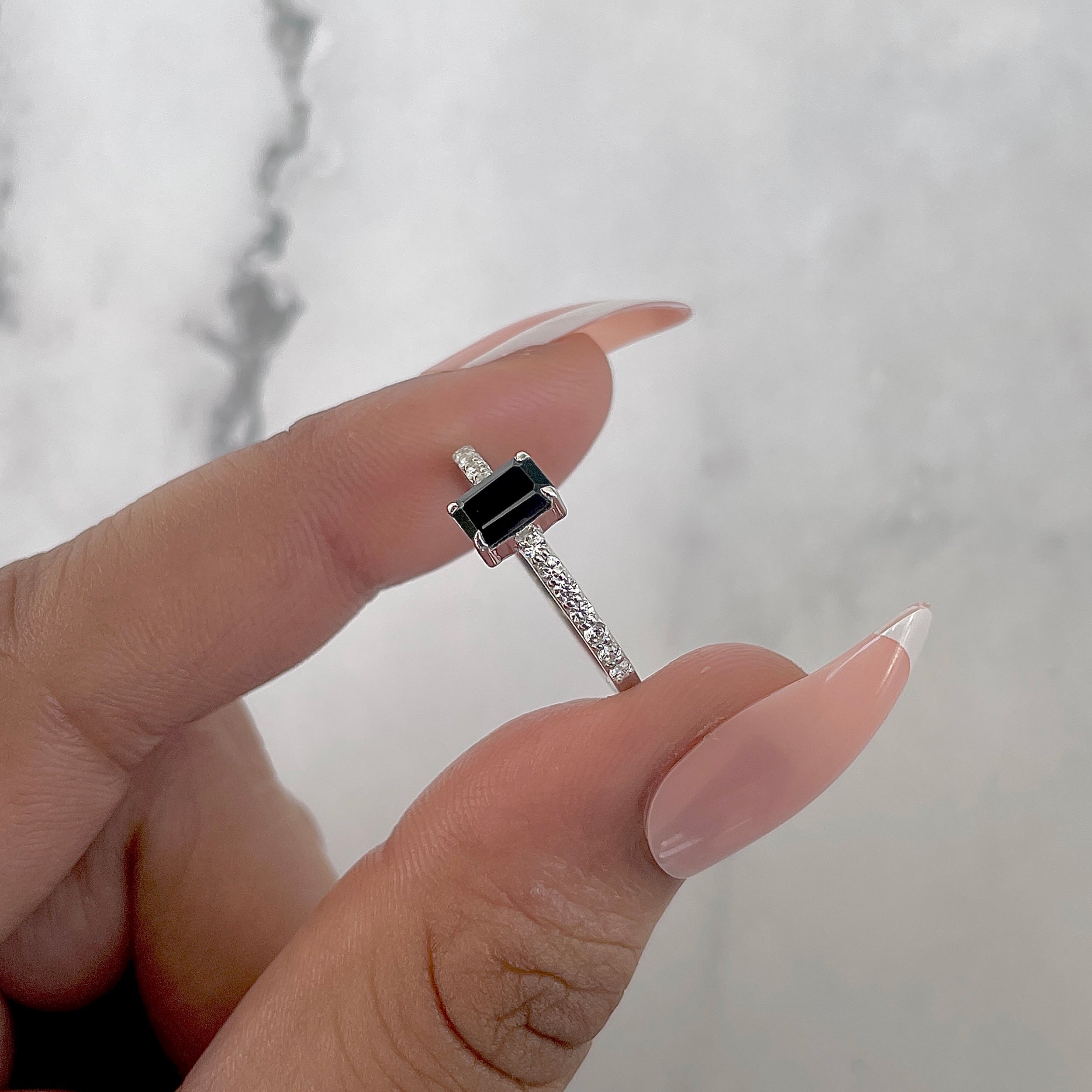 Black Tourmaline Ring-(BLS-SR-3118.)